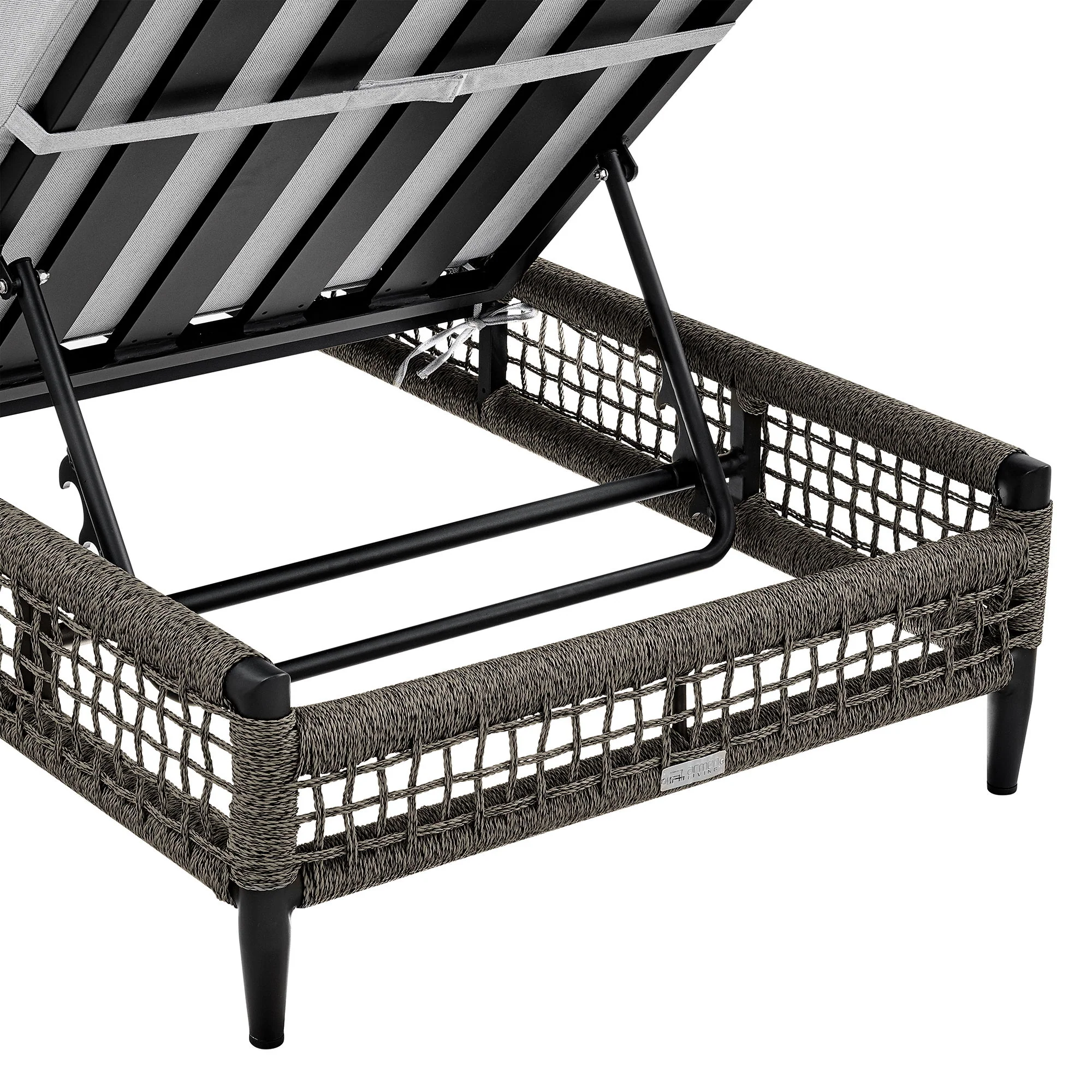 Alegria - Outdoor Patio Adjustable Chaise Lounge Chair With Cushions - Gray - Image 2