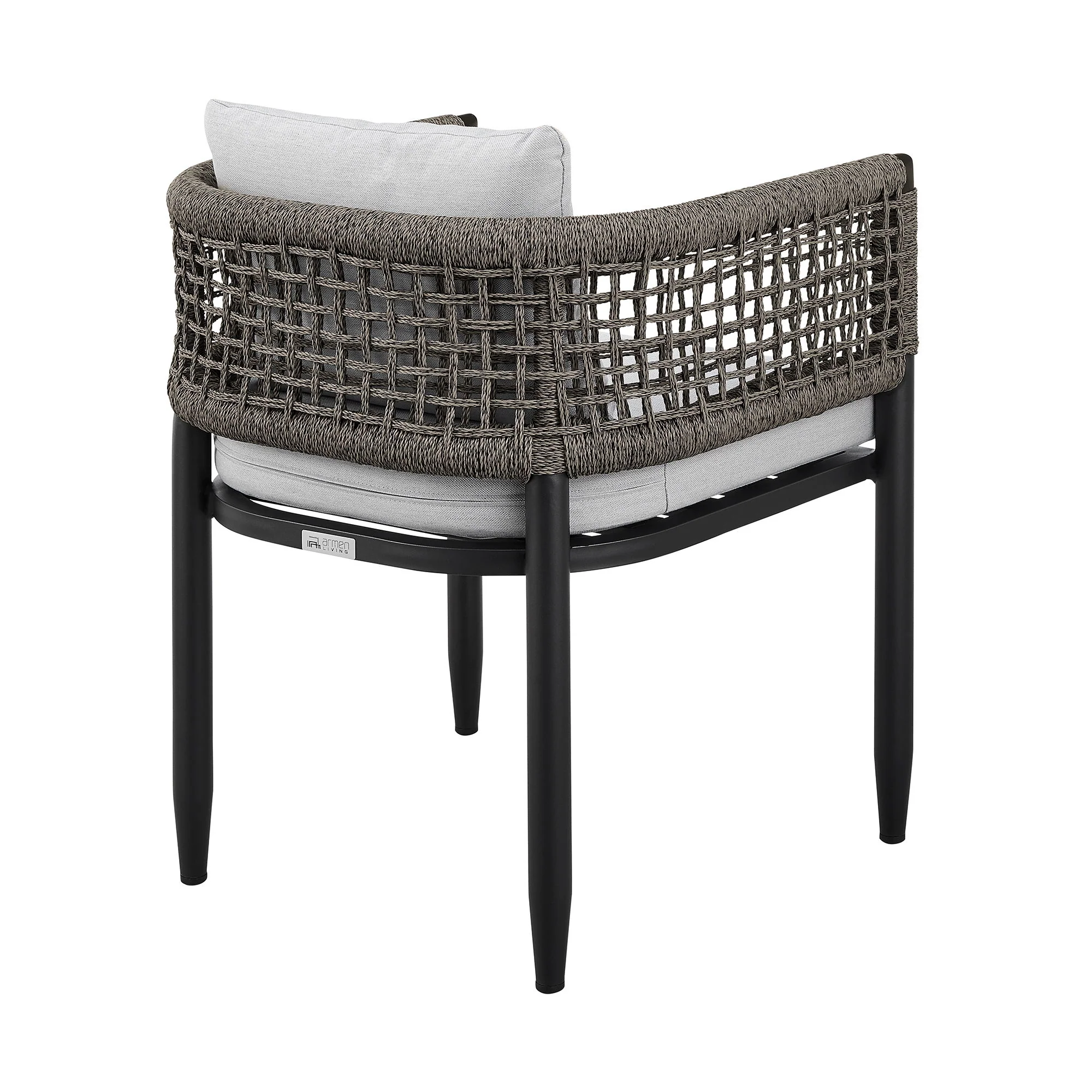 Alegria - Outdoor Patio Dining Chair With Cushions (Set of 2) - Gray - Image 2