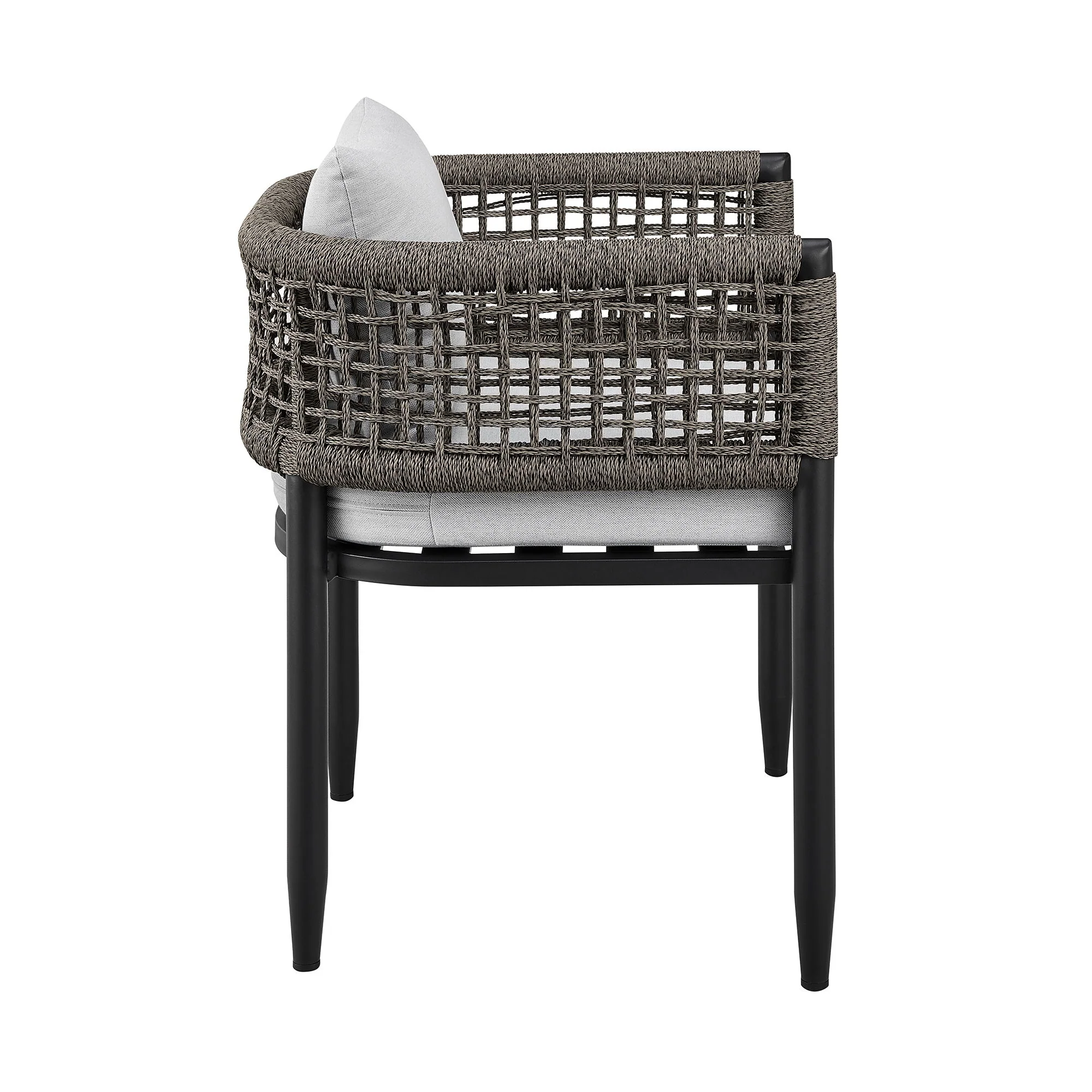 Alegria - Outdoor Patio Dining Chair With Cushions (Set of 2) - Gray - Image 8