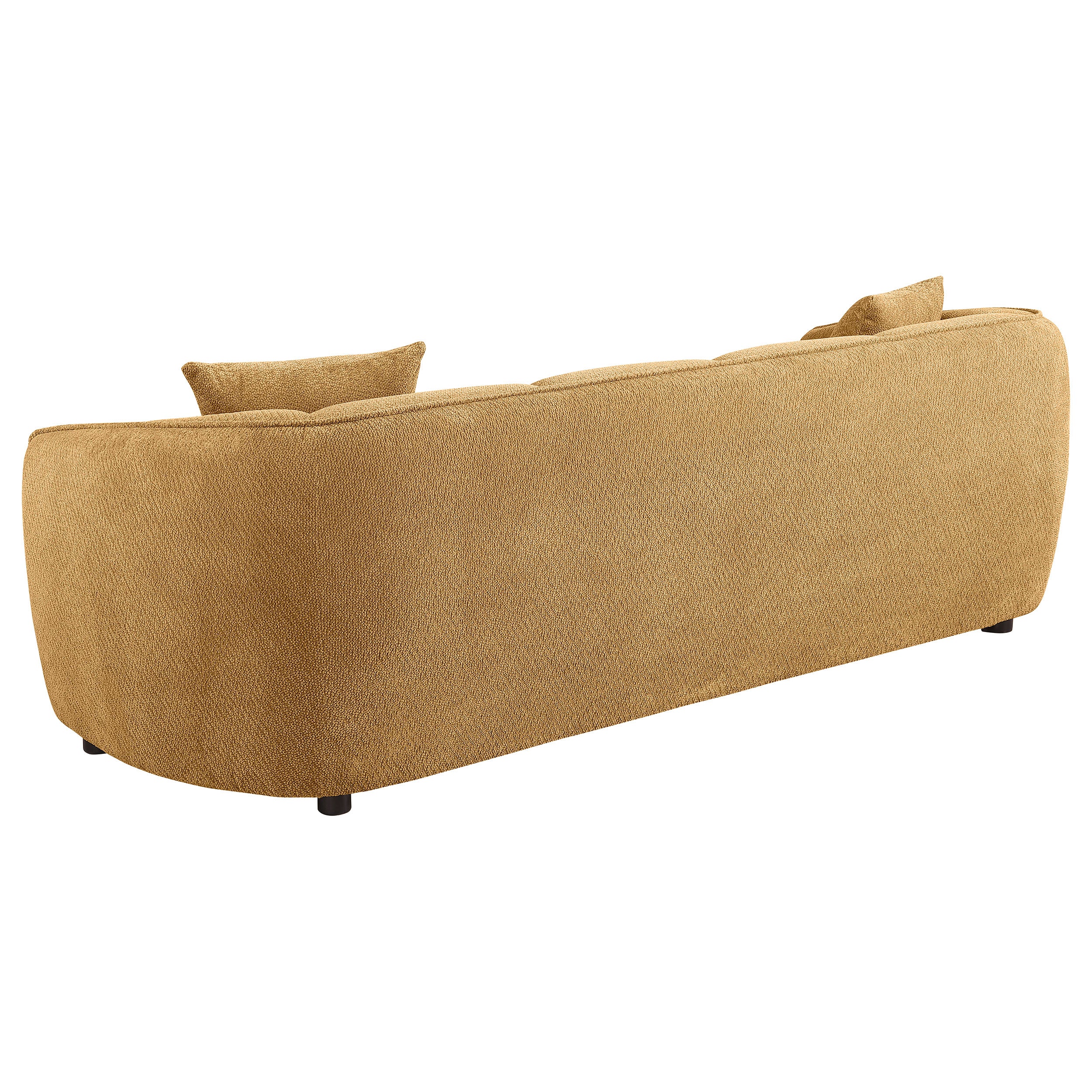 Aleisha Chenille Upholstered Sofa in Mustard Yellow - Image 4