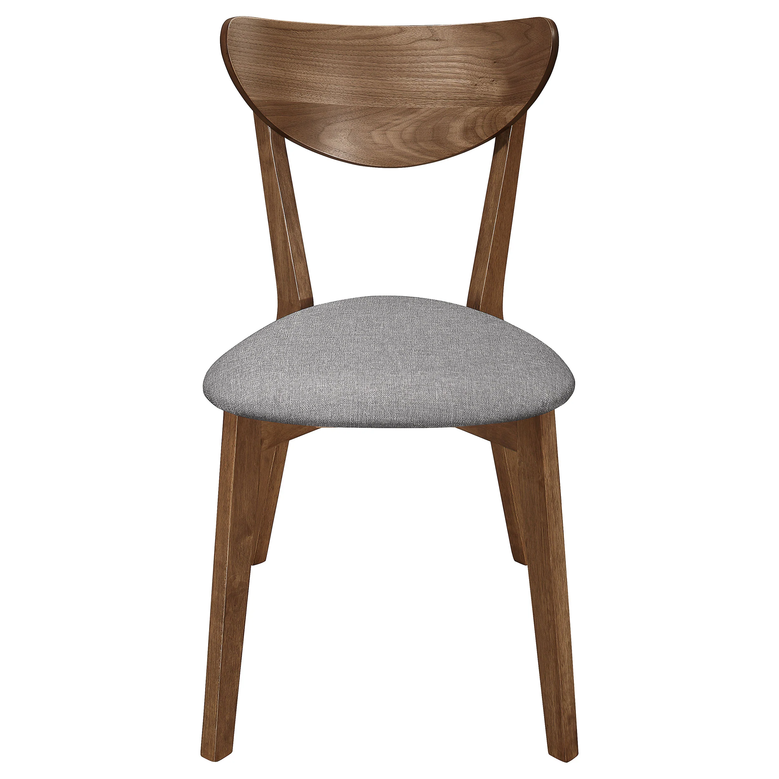 Alfredo Dining Side Chair Grey and Natural Walnut Set of 2 - Image 4