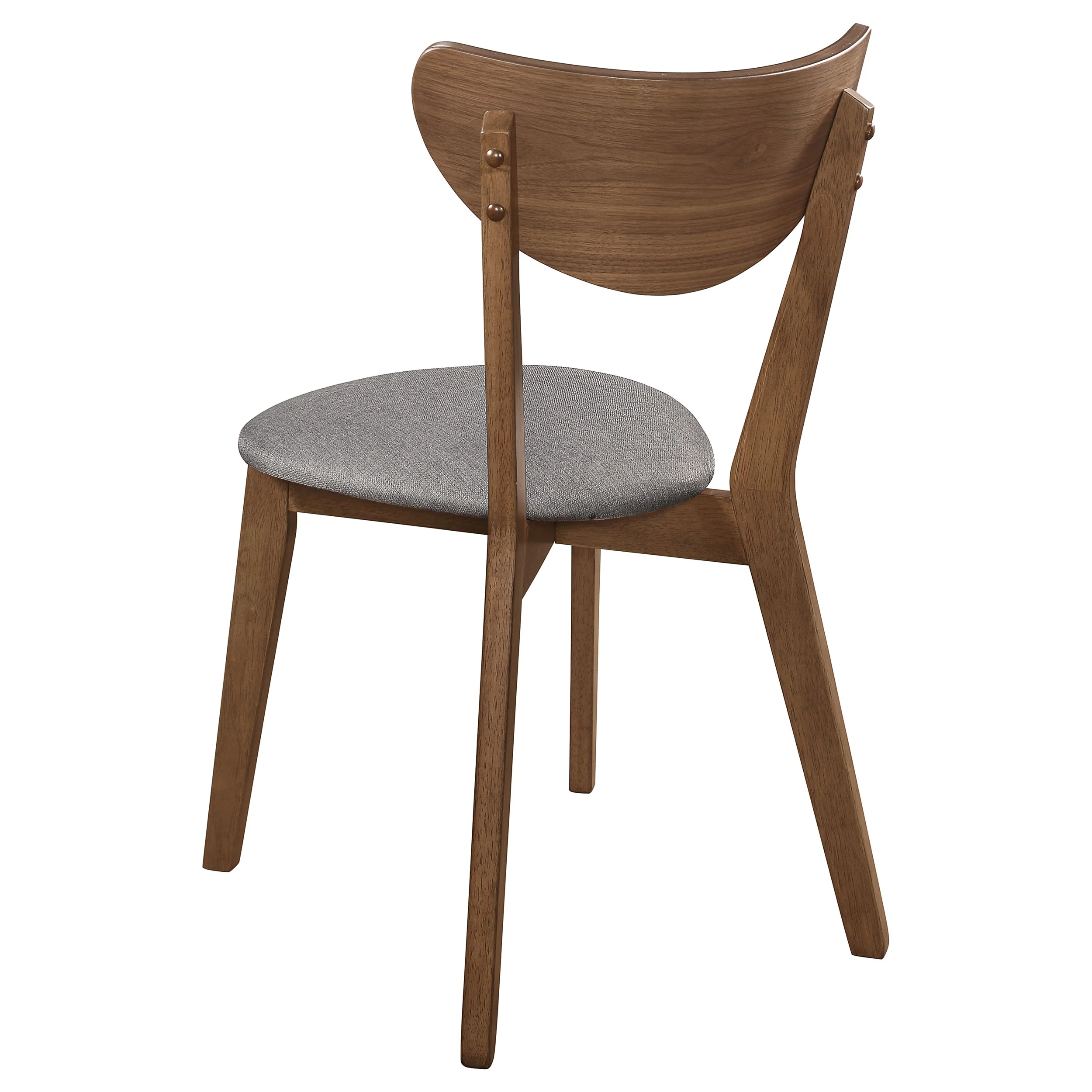 Alfredo Dining Side Chair Grey and Natural Walnut Set of 2 - Image 6