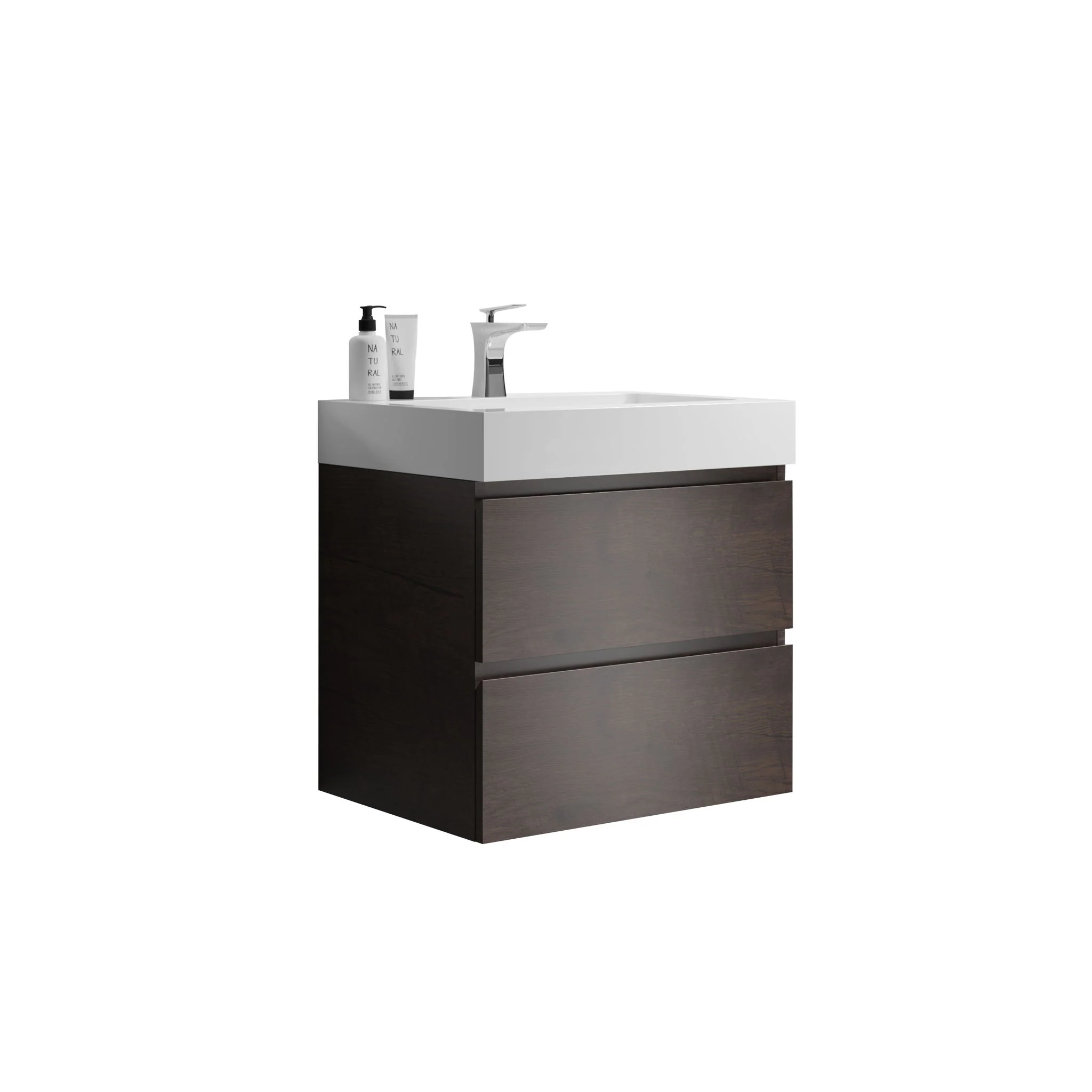 Alice - Bathroom Vanity Wall Mounted With Sink, Large Storage Floating Bathroom Vanity For Modern Bathroom, One-Piece Sink Basin Without Drain And Faucet - Image 32