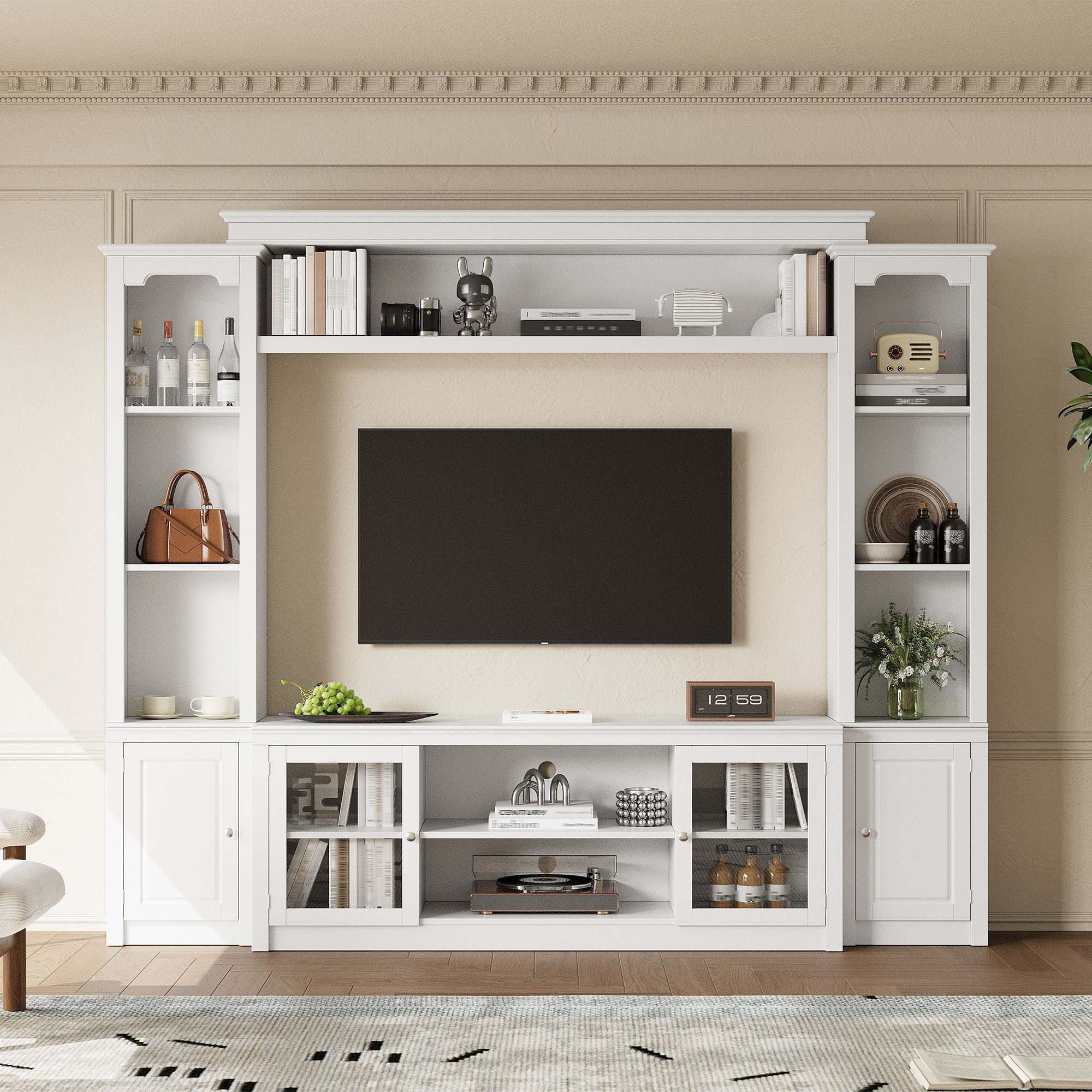 All-In-One TV Stand With Bookcase For TVs Up To 65" - Image 3