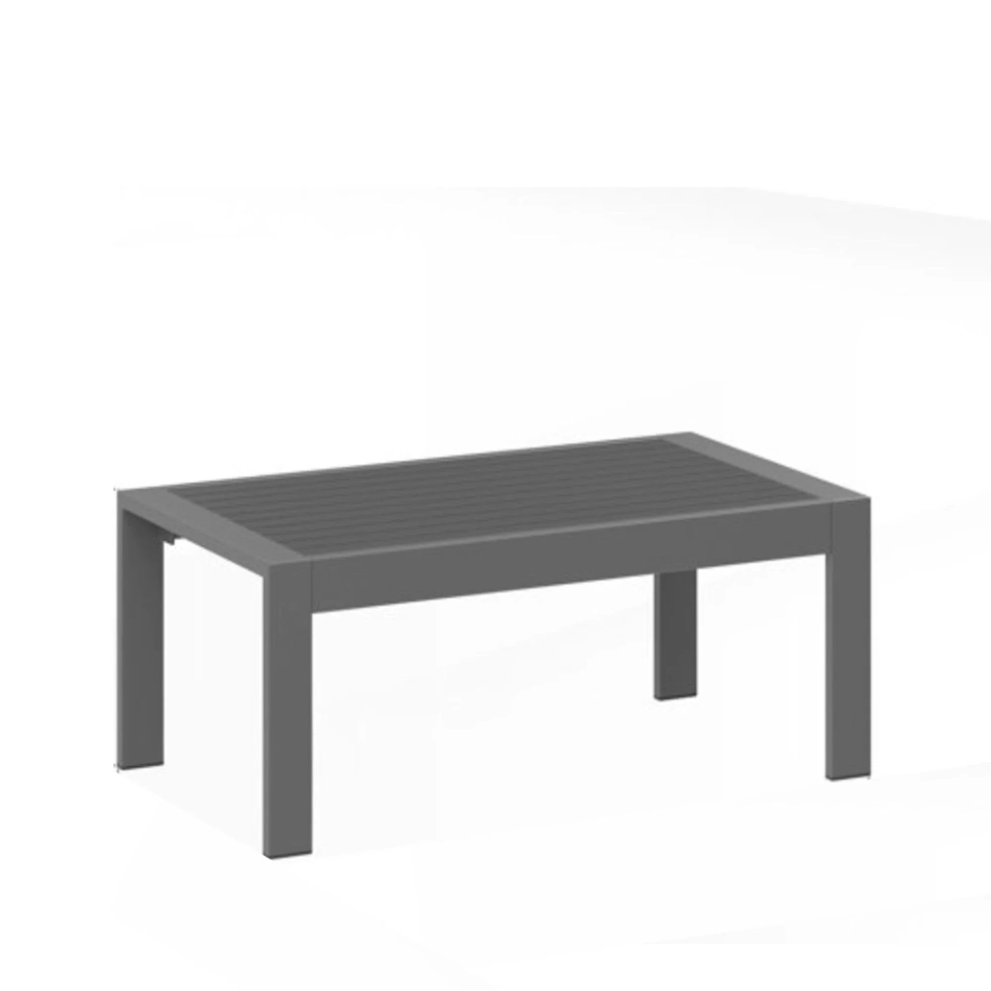 All-Weather Outdoor Coffee Table With Wood-Look Top - Image 2