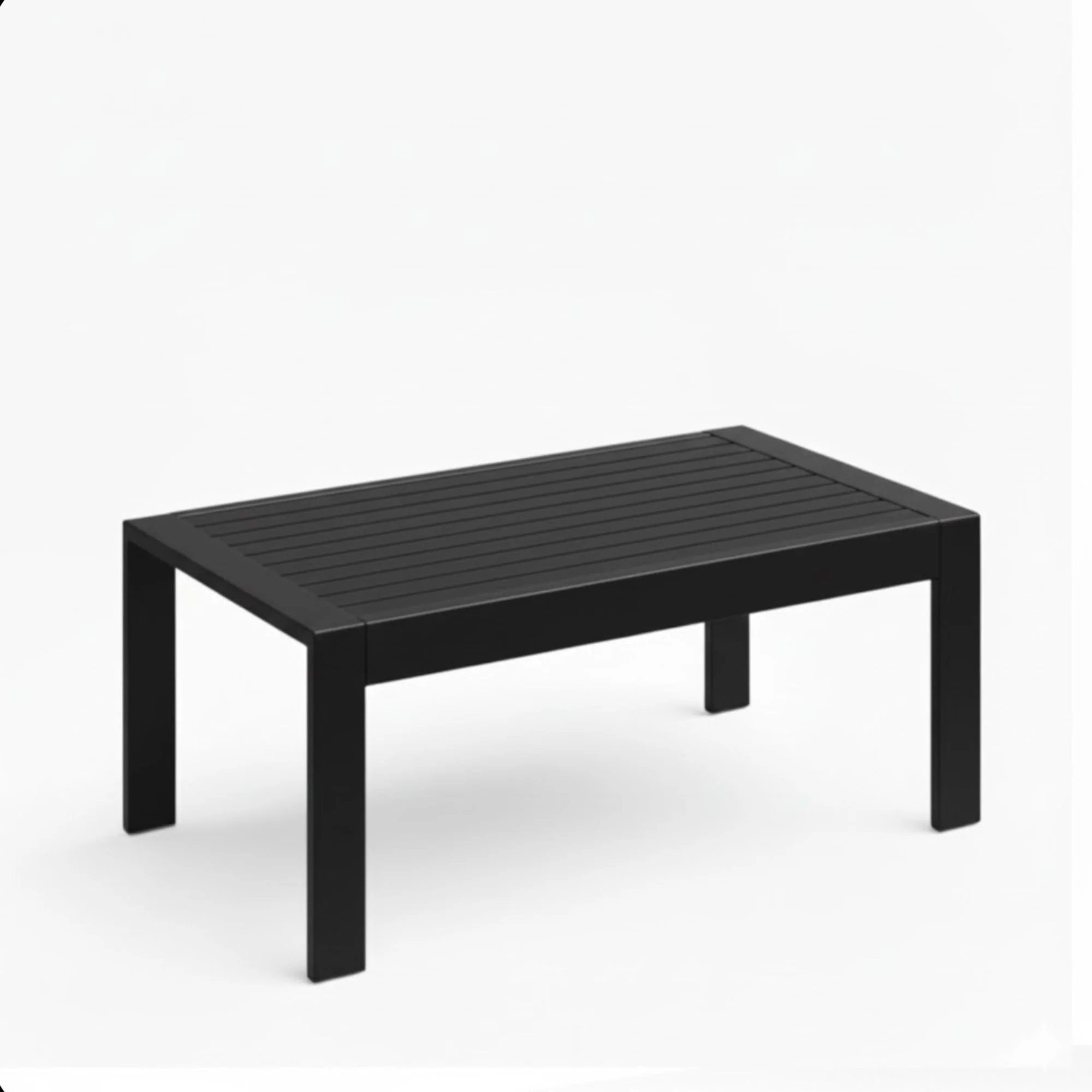 All-Weather Outdoor Coffee Table With Wood-Look Top - Image 8
