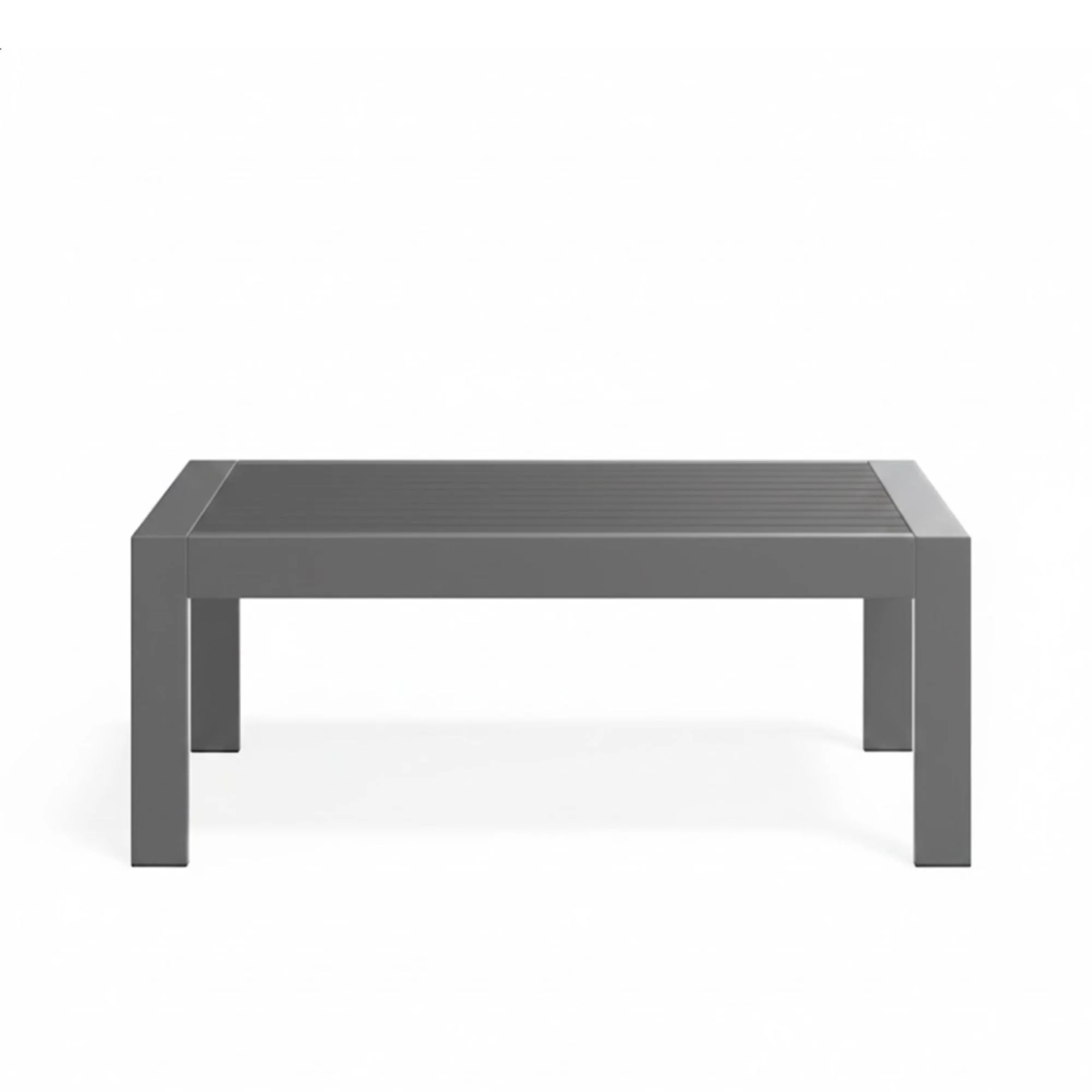All-Weather Outdoor Coffee Table With Wood-Look Top - Image 9