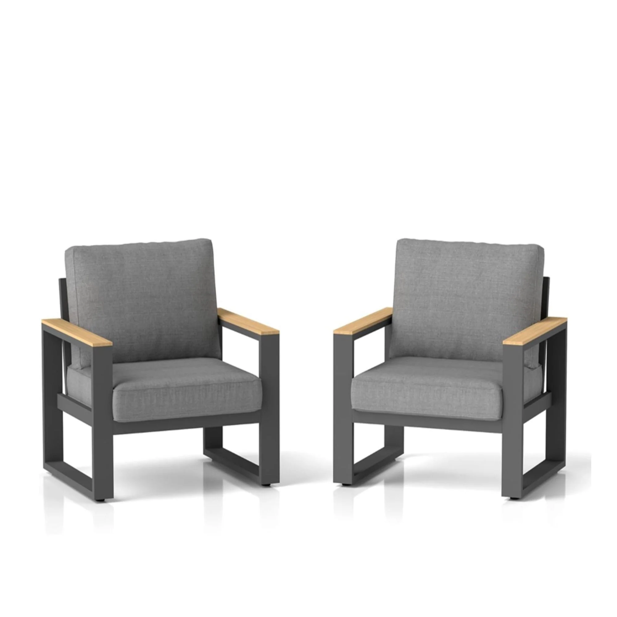 All-Weather Patio Armchairs With Thick Cushions (Set of 2) - Image 5
