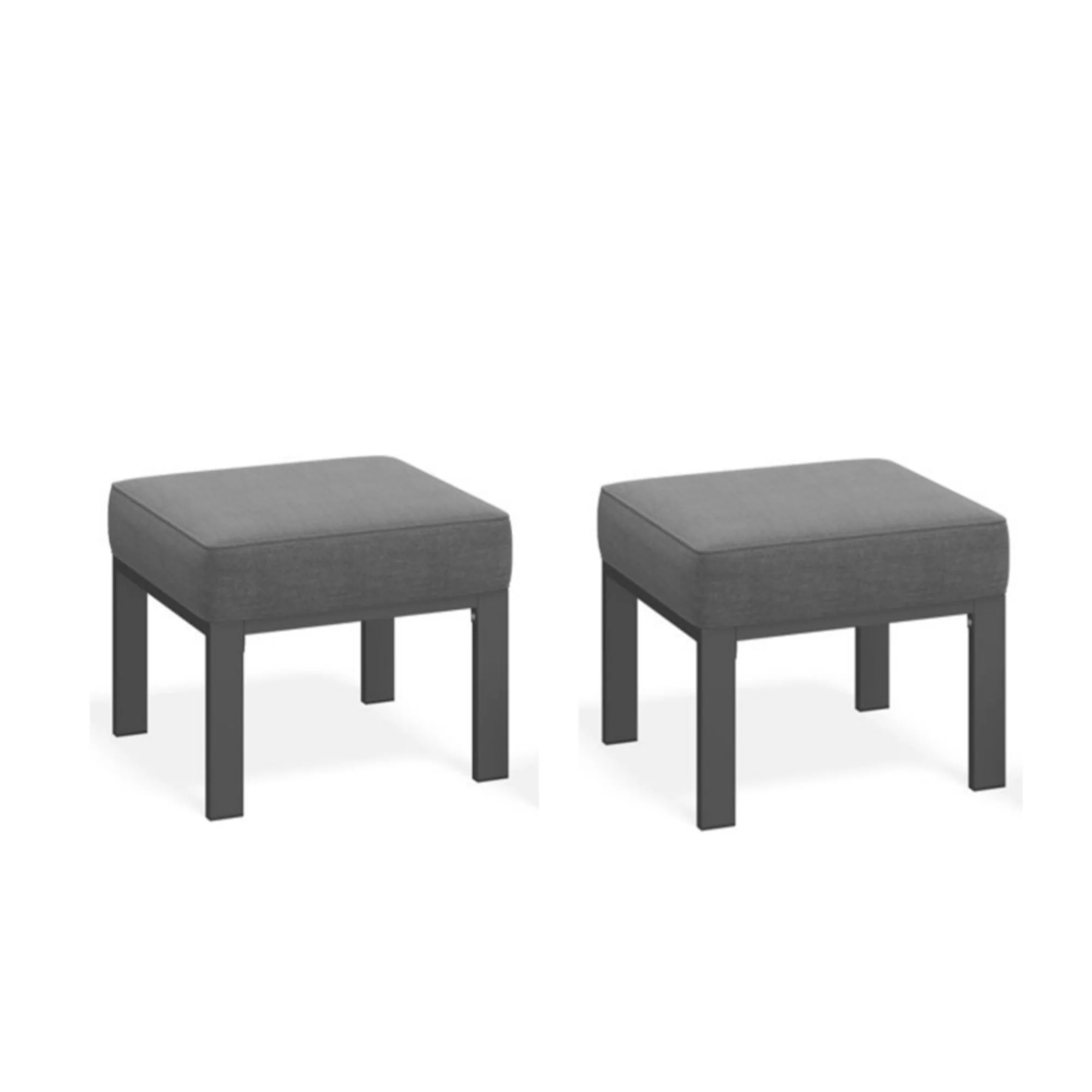 All-Weather Patio Ottomans With Thick Cushions (Set of 2) - Image 2