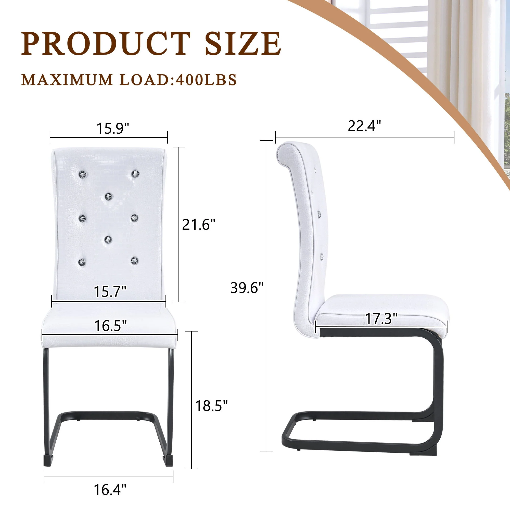 Alligator Skin Upholstered Dining Chairs - Image 5