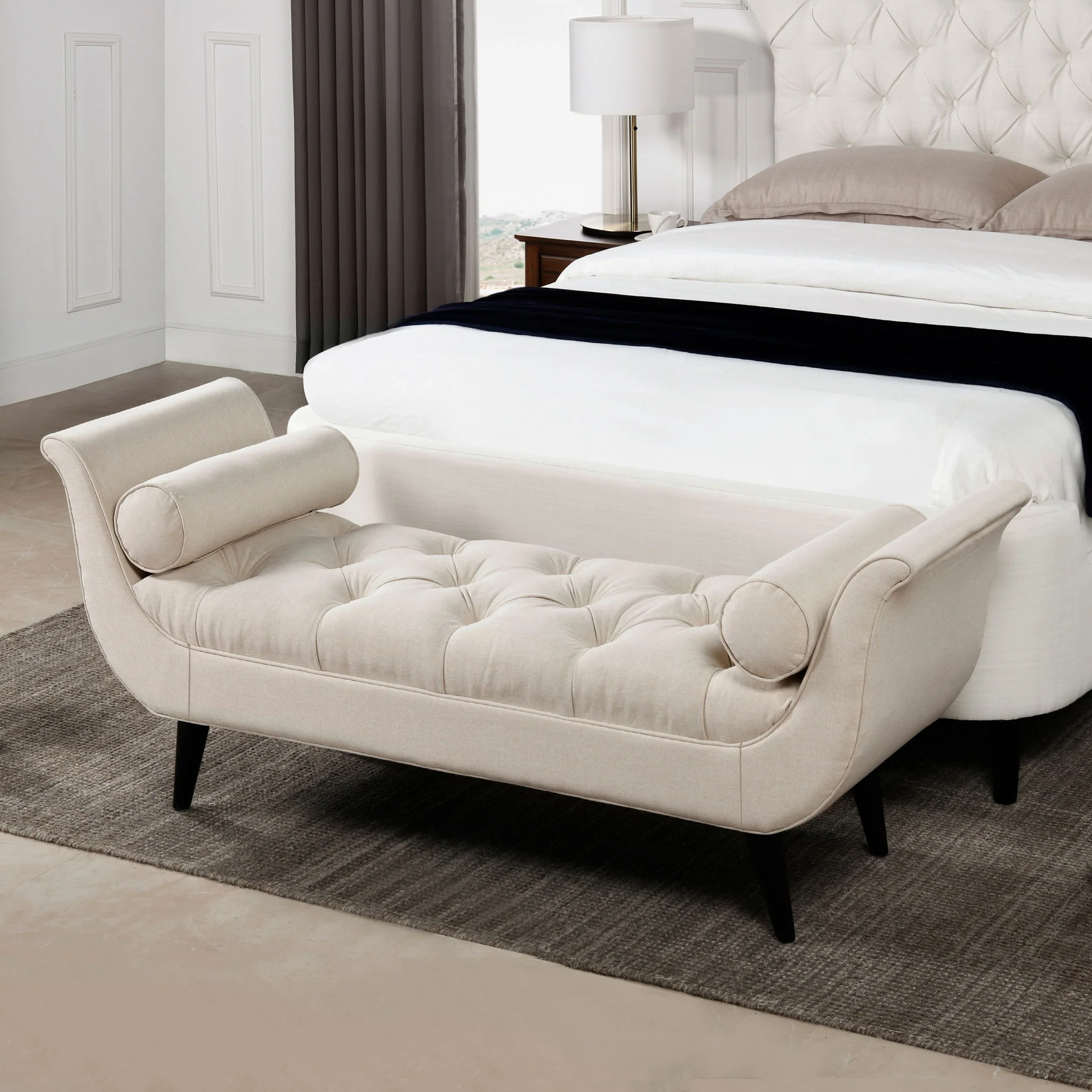 Alma - Tufted Flared Arm Entryway Bench - Image 32