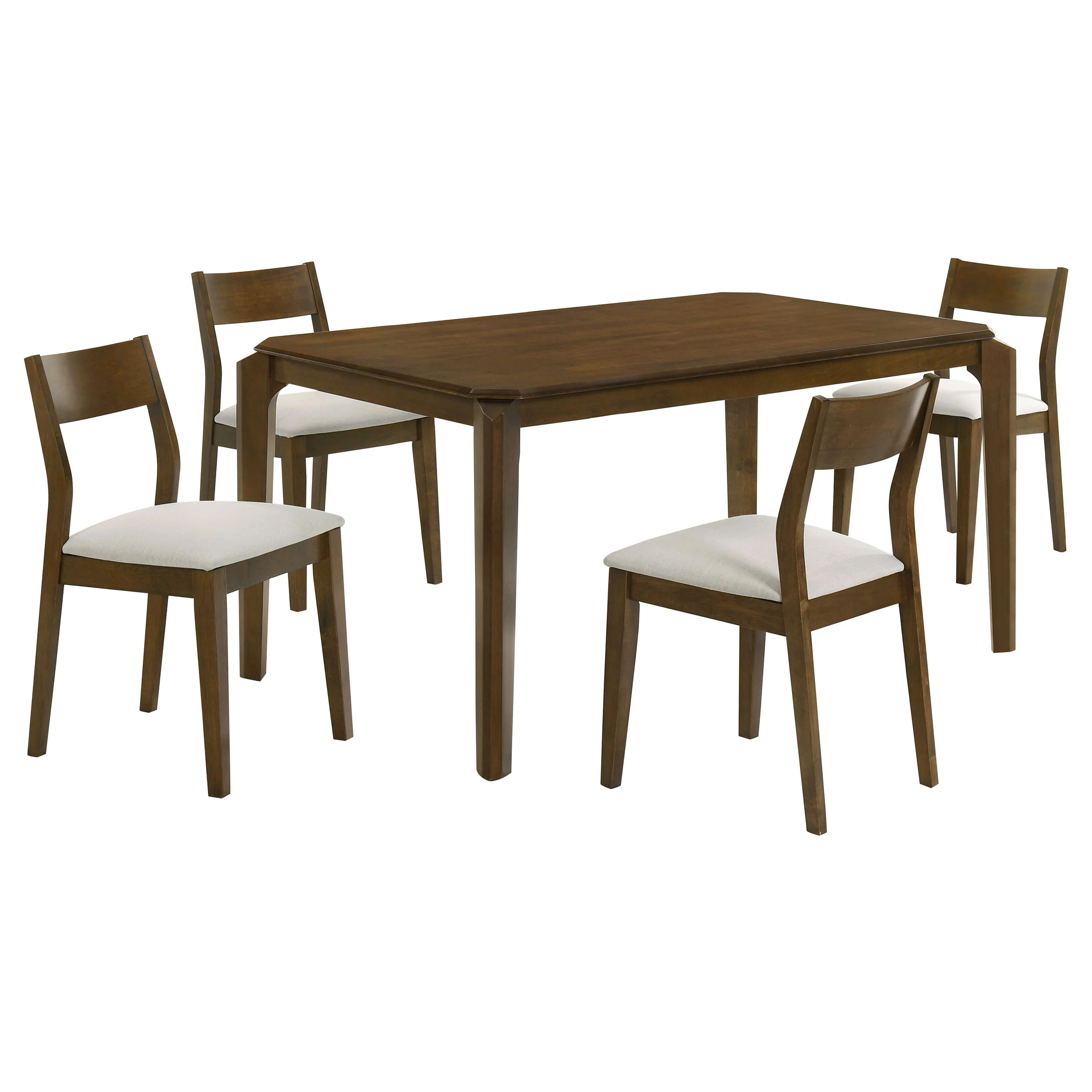 Almonte 5-Piece 59-inch Rectangular Dining Set Dark Brown - Image 3