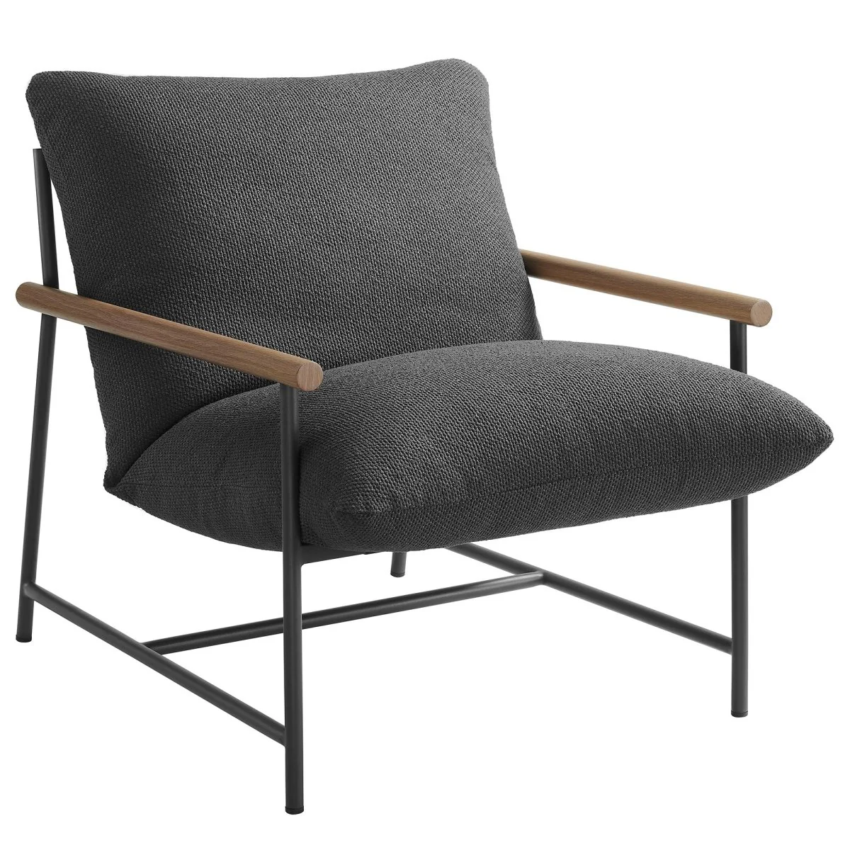 Aluminum and Boucle Sling Outdoor Lounge Chair for Patio, Deck and Poolside Seating - Image 10