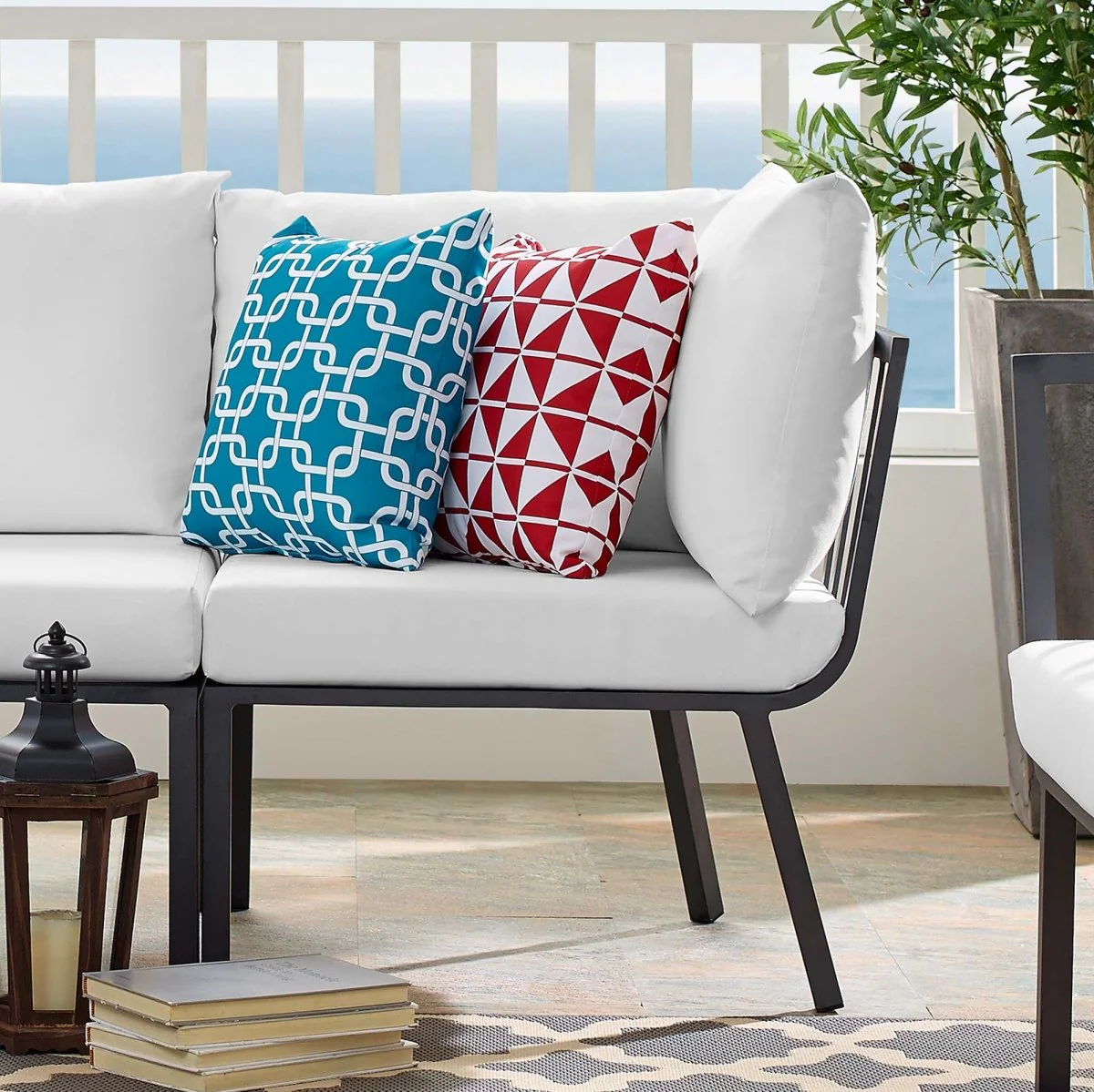 Aluminum Corner Outdoor Chair with Cushions for Patio, Deck and Outdoor Living - Image 16