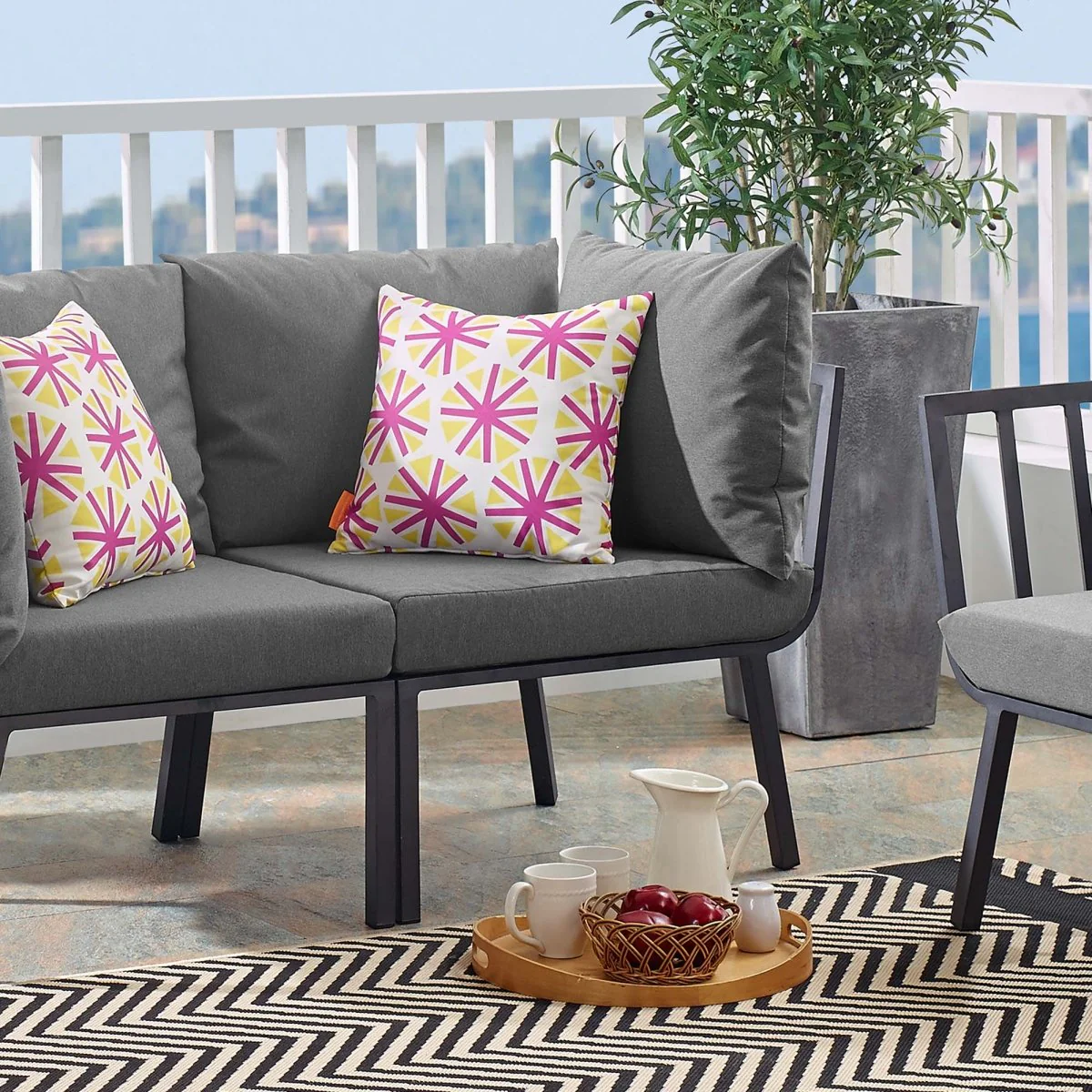 Aluminum Corner Outdoor Chair with Cushions for Patio, Deck and Outdoor Living - Image 23