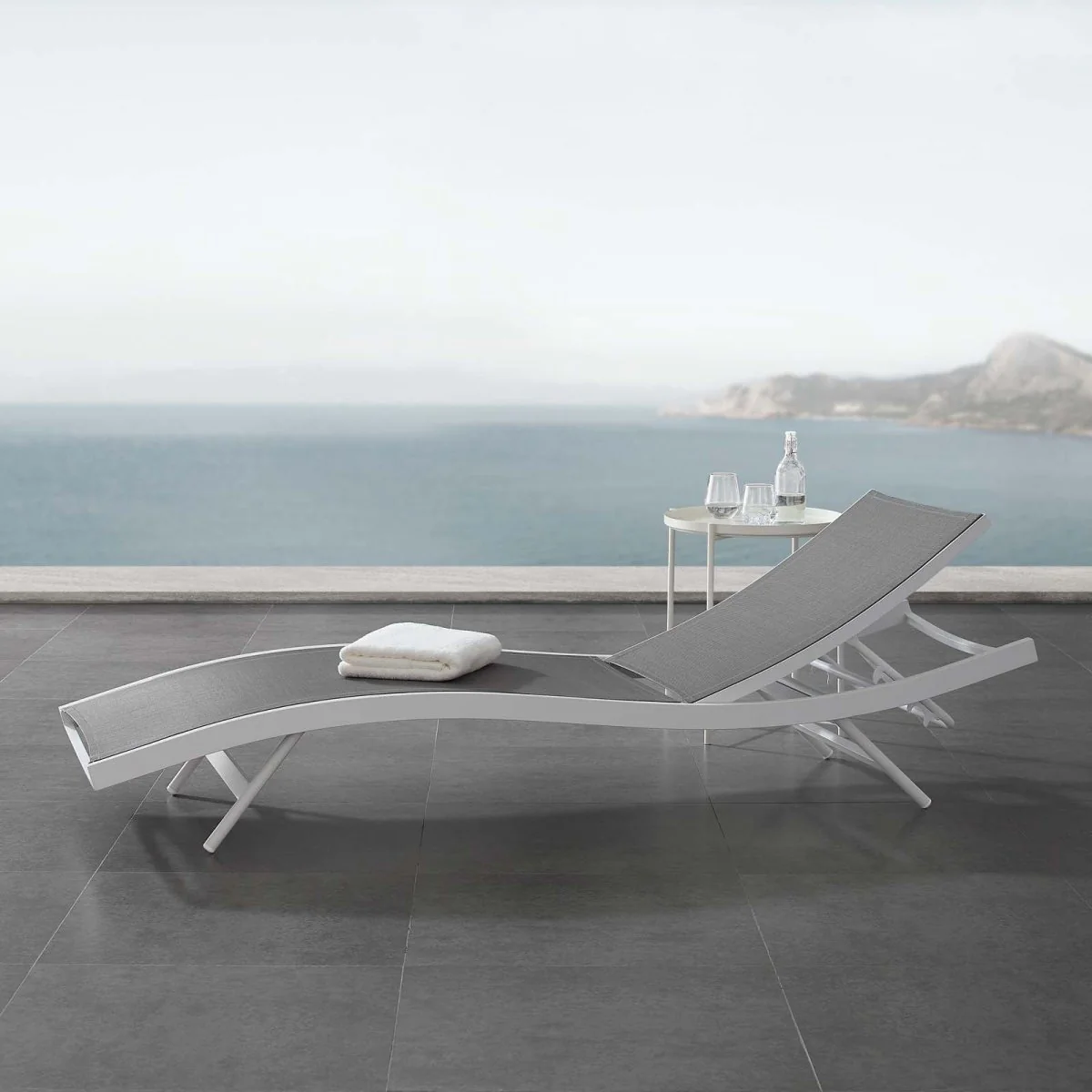 Aluminum Mesh Outdoor Chaise Lounge Chair for Patio, Poolside and Backyard Relaxation - Image 21