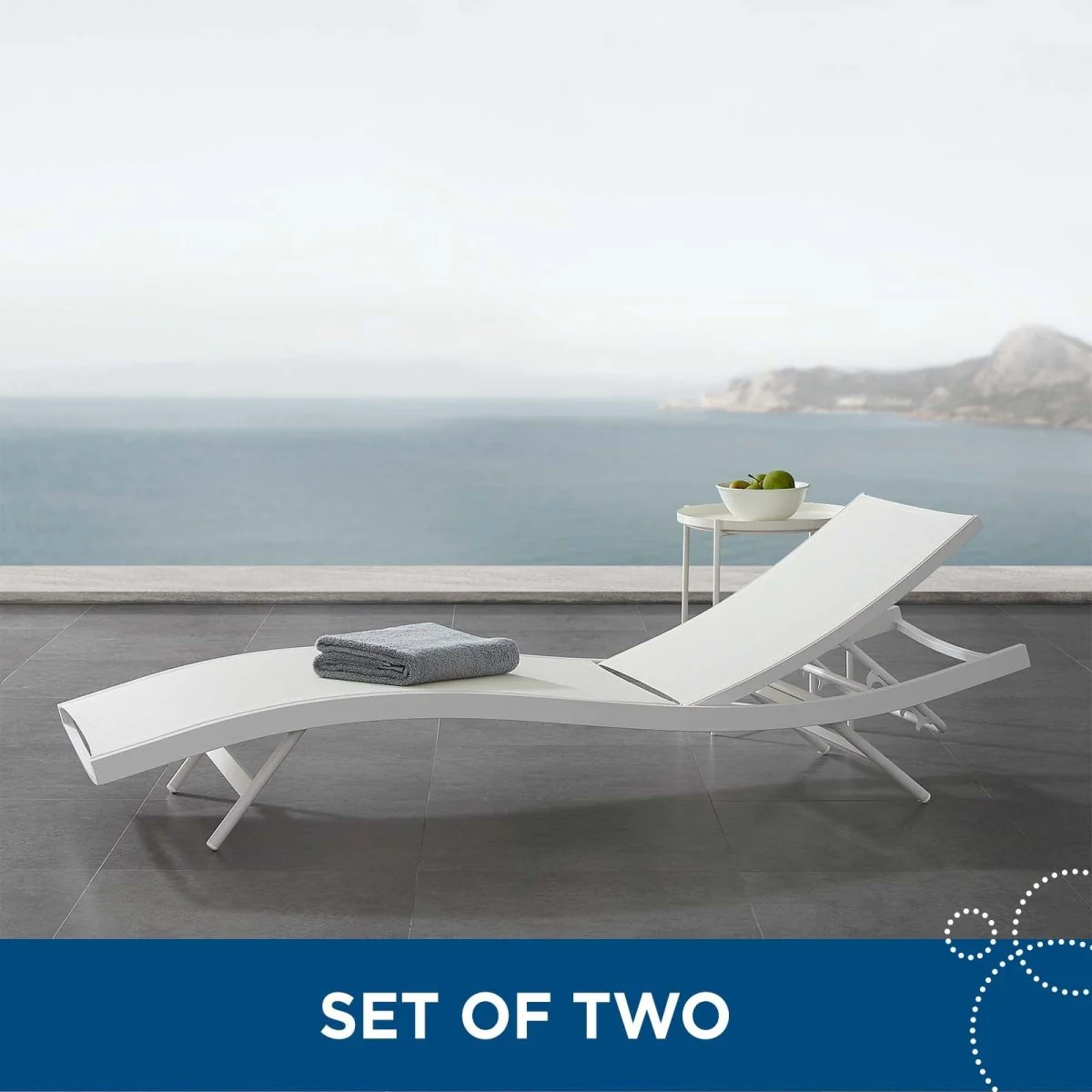 Aluminum Mesh Outdoor Chaise Lounge Chair for Patio, Poolside and Backyard Relaxation - Image 26