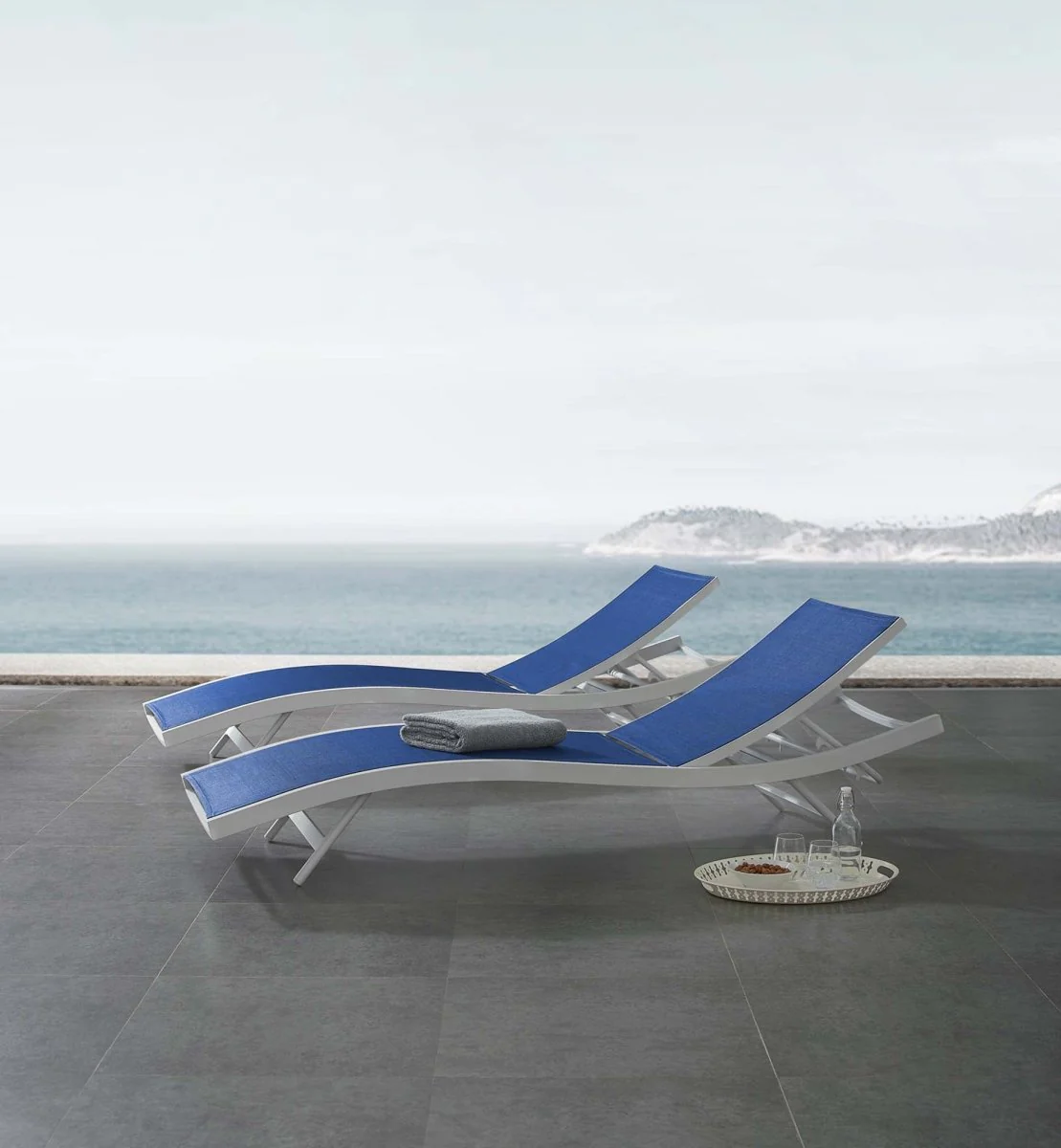 Aluminum Mesh Outdoor Chaise Lounge Chair for Patio, Poolside and Backyard Relaxation - Image 34