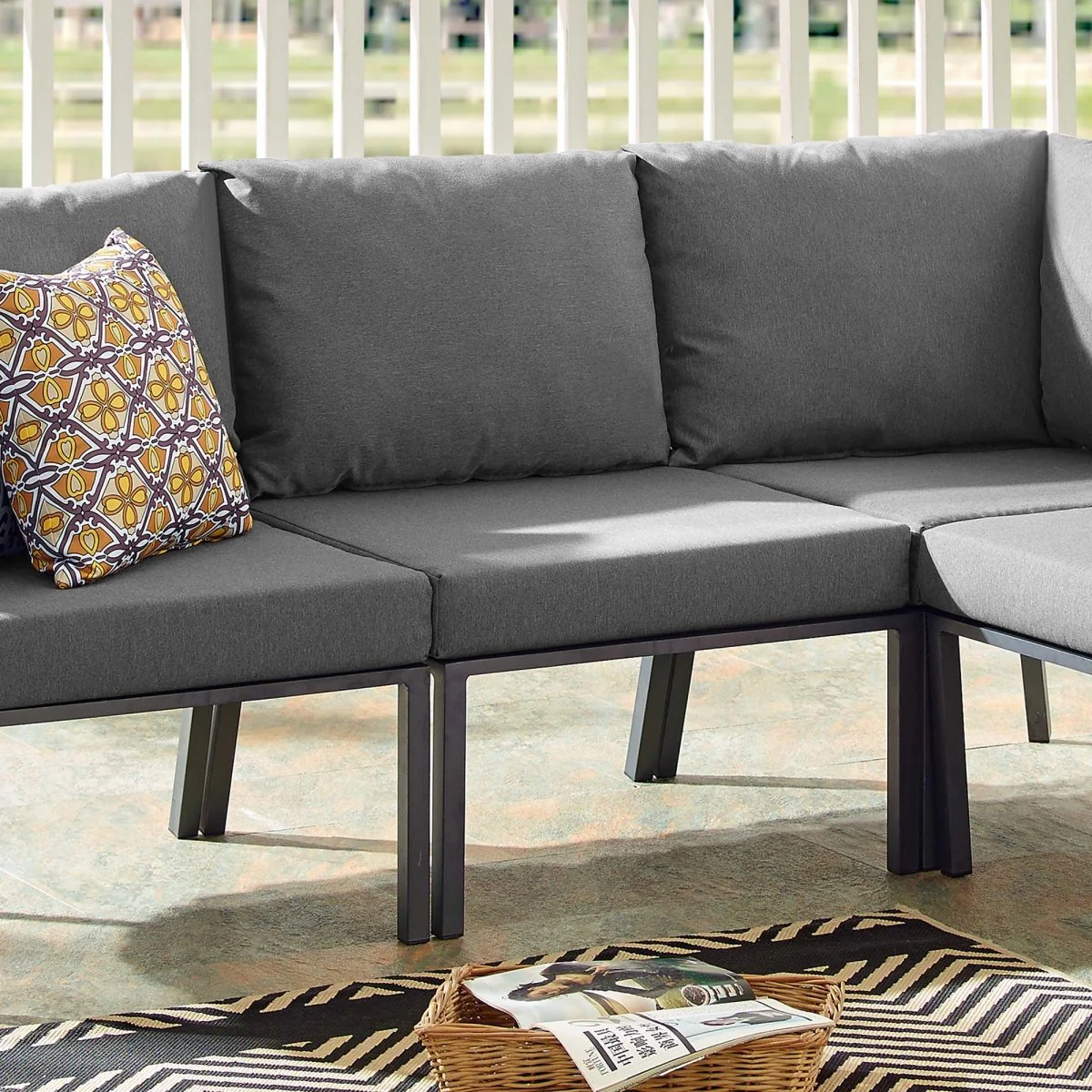 Aluminum Outdoor Armless Chair for Patio and Garden - Durable Weather-Resistant Seating - Image 7