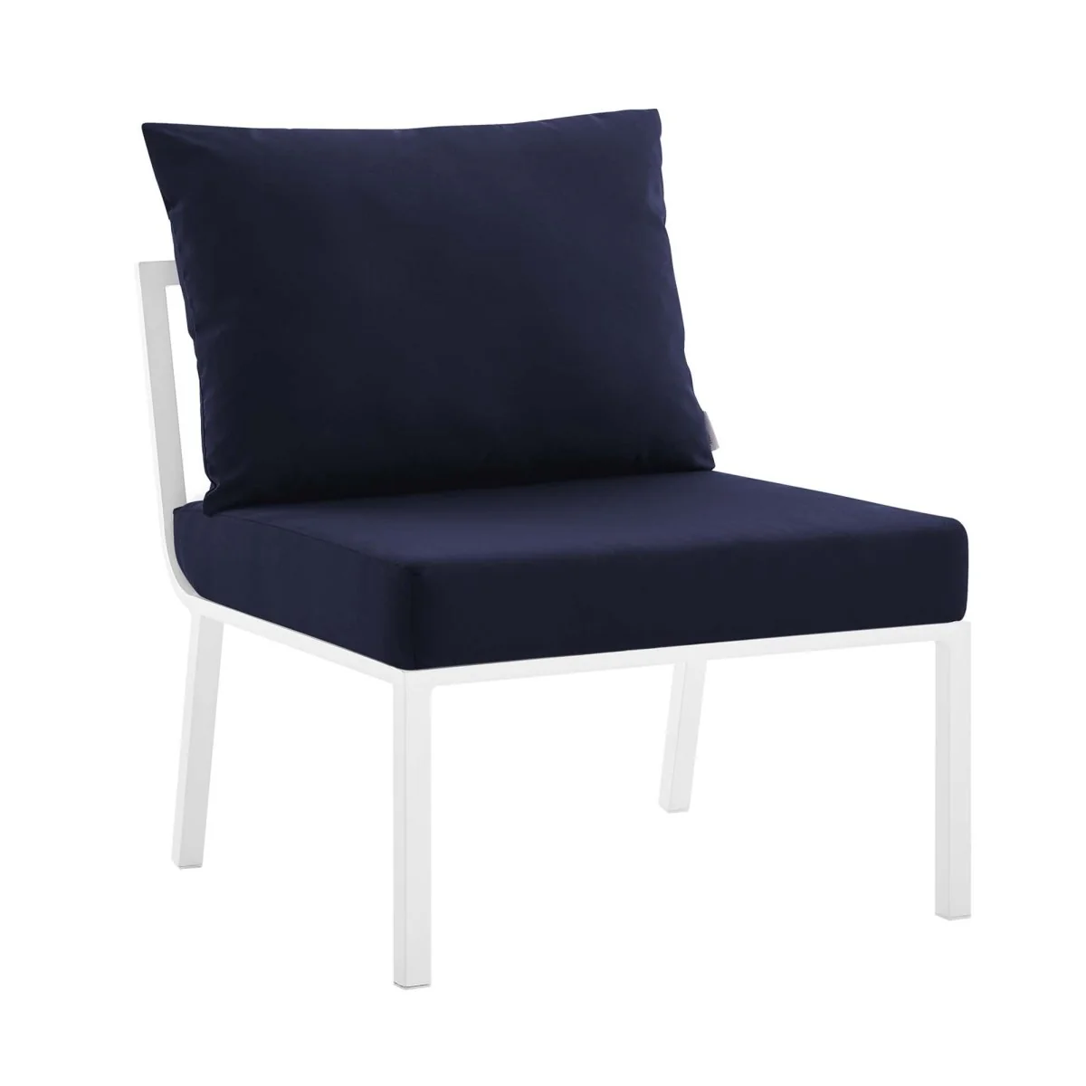 Aluminum Outdoor Armless Chair for Patio and Garden - Durable Weather-Resistant Seating - Image 8
