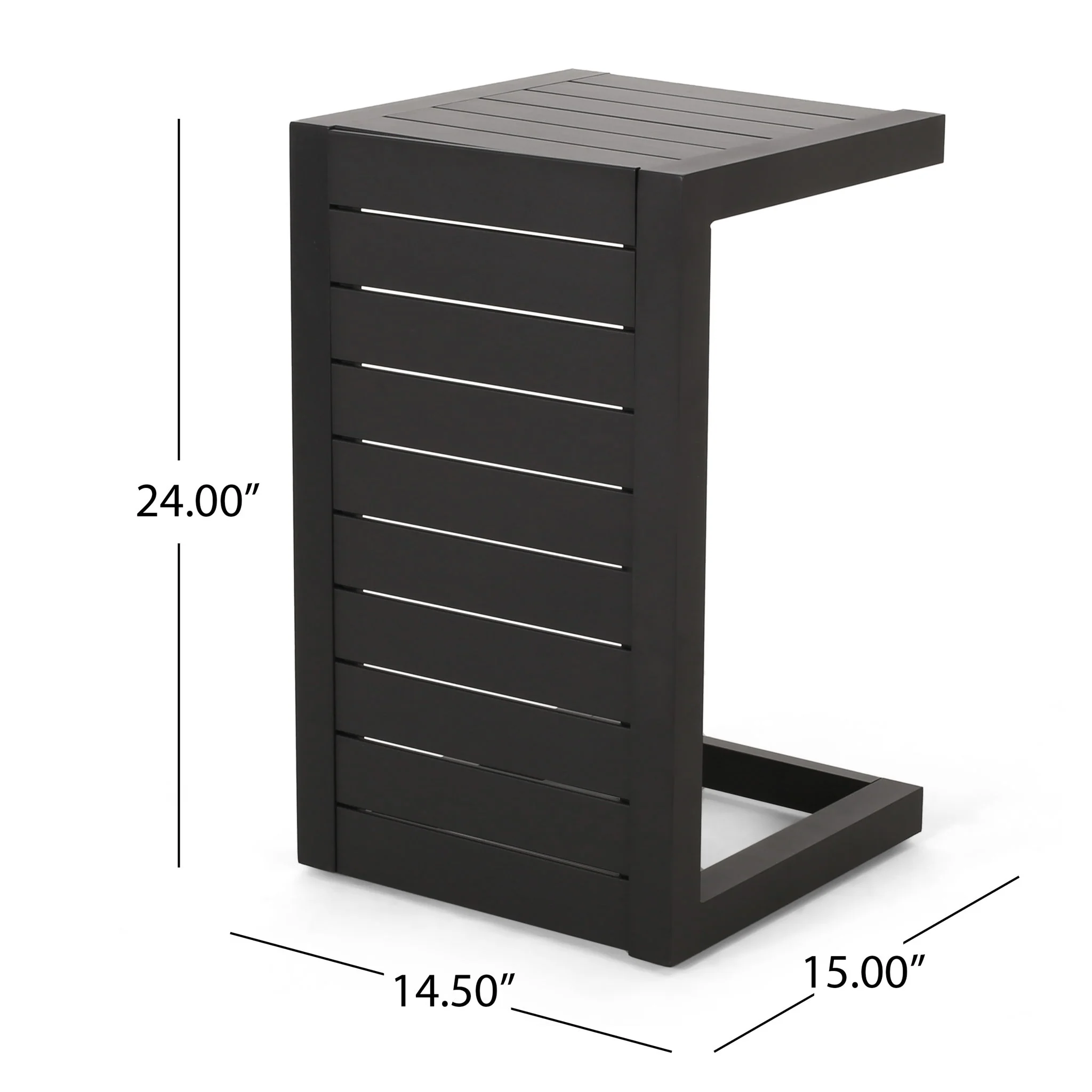 Aluminum Outdoor C - Shaped Side Table For Patio - Image 19