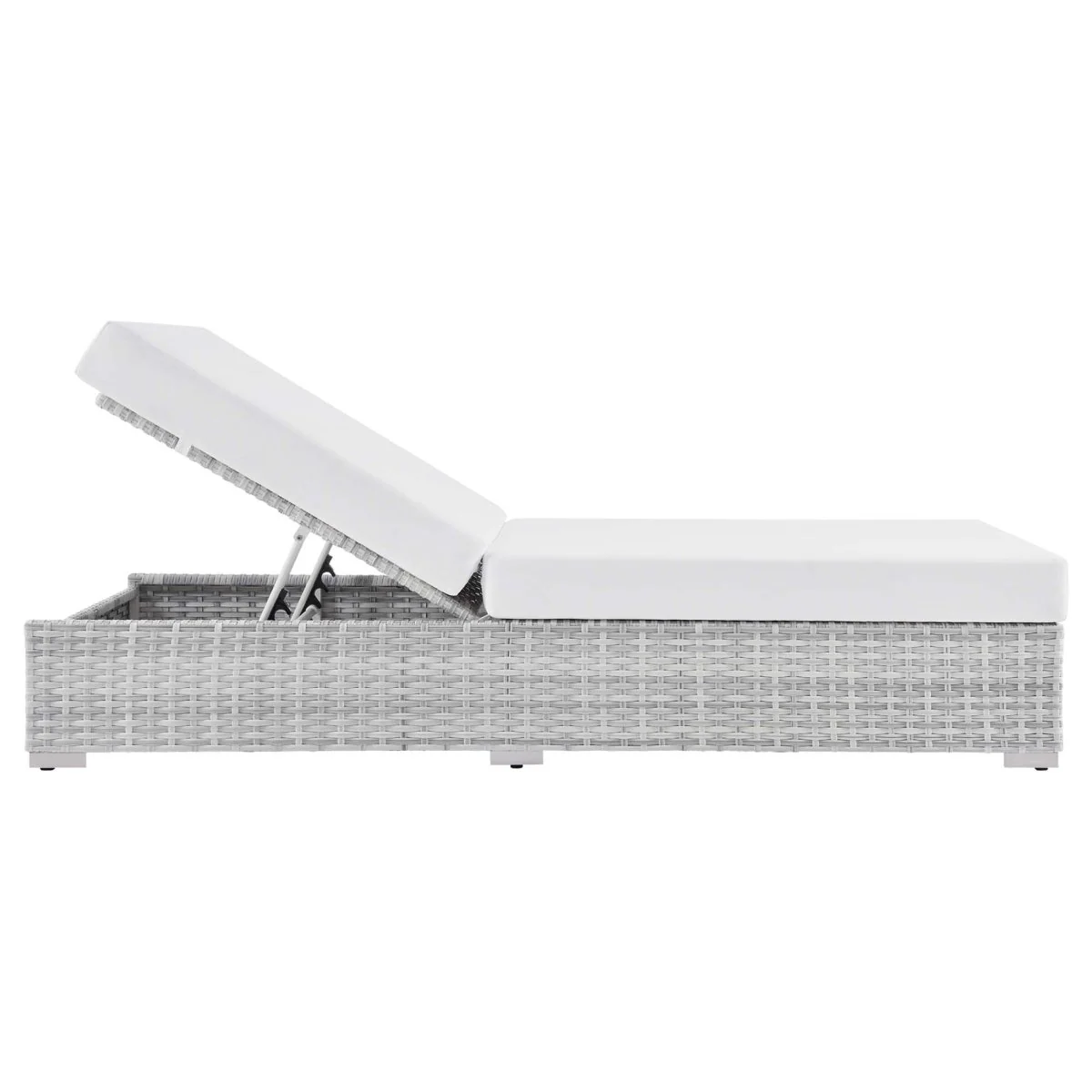Aluminum Outdoor Chaise Lounge with Adjustable Back for Patio, Pool, Deck Seating - Image 4