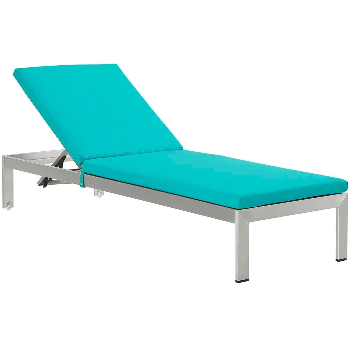 Aluminum Outdoor Chaise Lounge with Cushion, Patio Reclining Lounger Series - Image 8