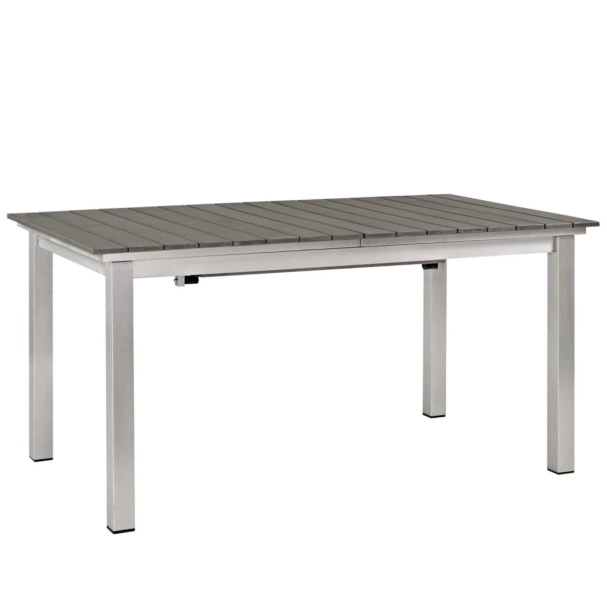 Aluminum Outdoor Dining Set with Wood Accents and Extendable Table for Patio - Image 27