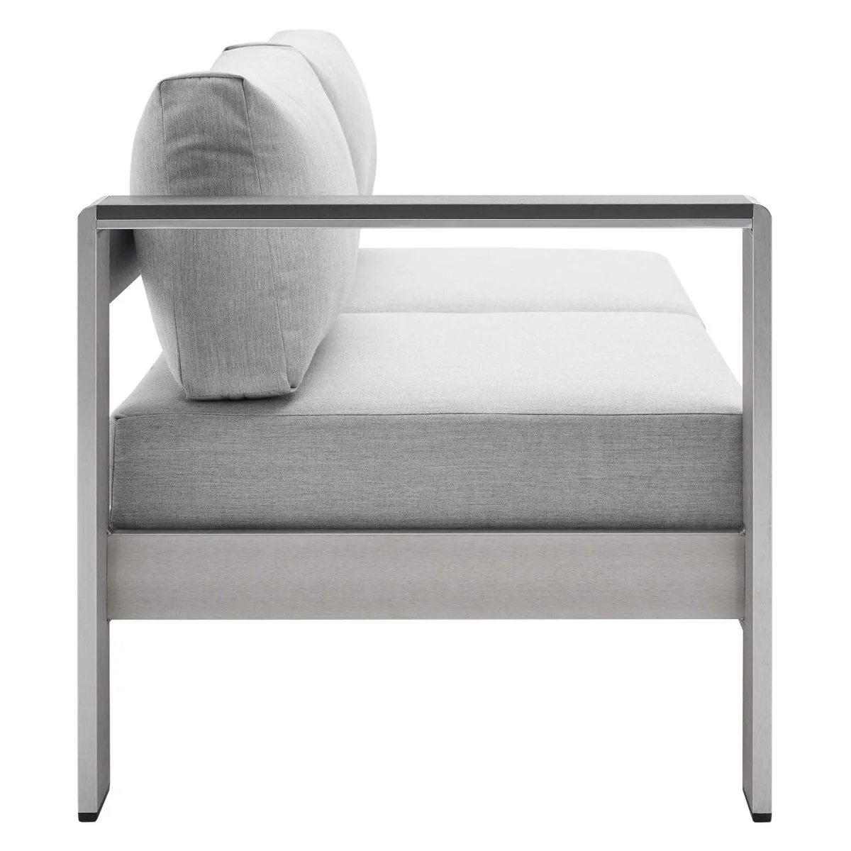 Aluminum Outdoor Left-Arm Loveseat – Sunbrella® Fabric, Outdoor Seating - Image 10