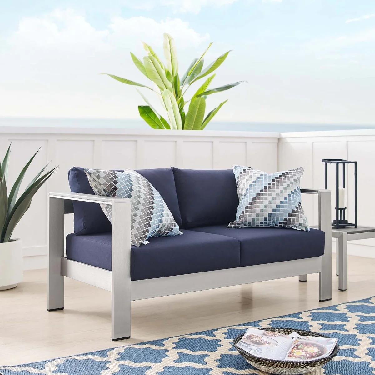 Aluminum Outdoor Loveseat – Weather-Resistant Patio Seating for Two-Person Comfort - Image 7