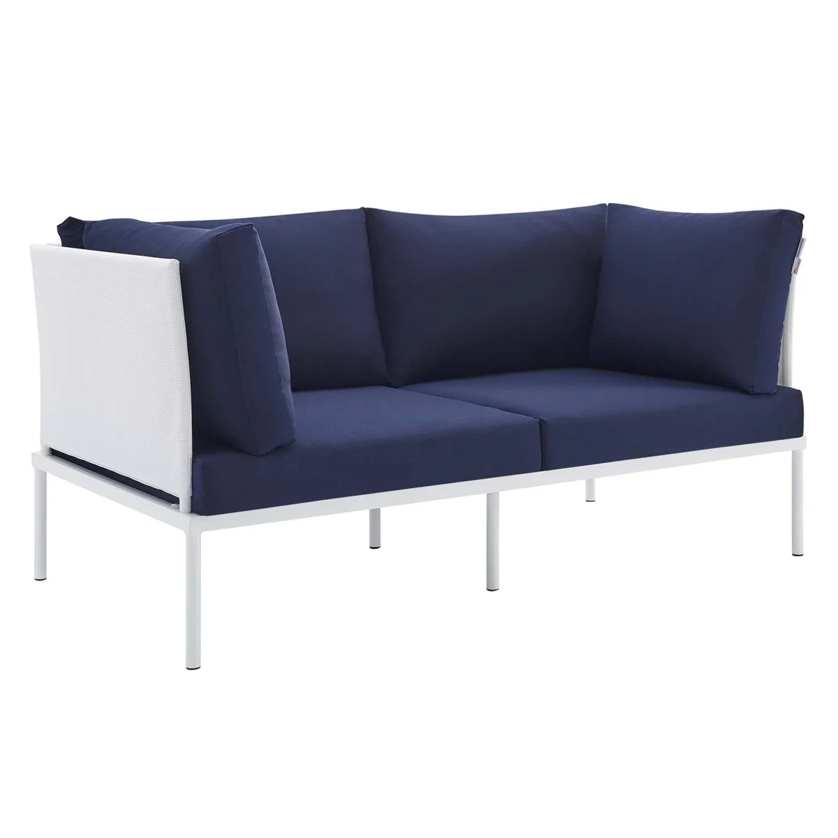 Aluminum Outdoor Loveseat with Cushions for Patio, Deck and Backyard Seating