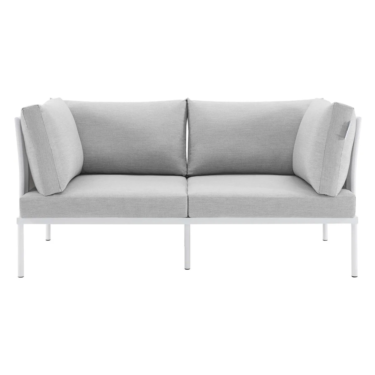 Aluminum Outdoor Loveseat with Cushions for Patio, Deck and Backyard Seating - Image 13