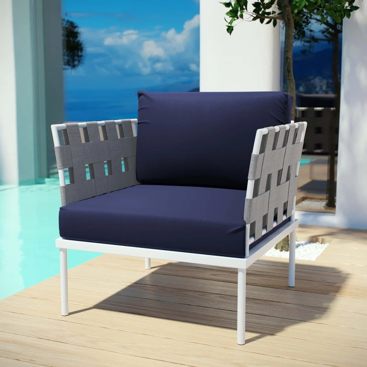 Aluminum Outdoor Patio Armchair — Classic Modern Design for Deck, Porch, Garden - Image 10