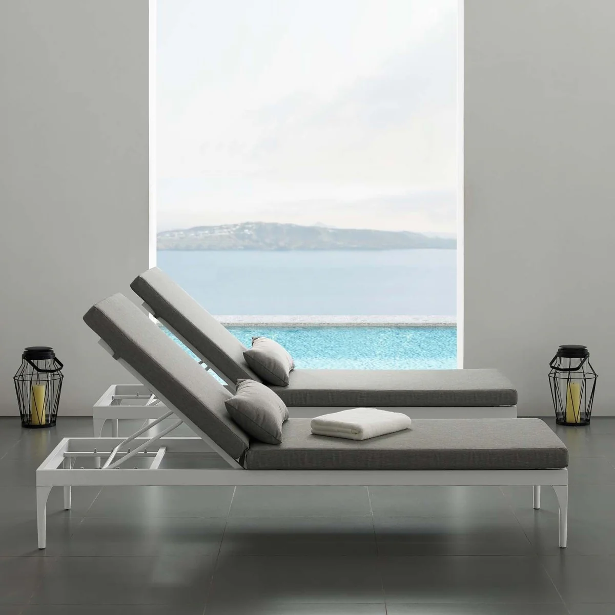Aluminum Outdoor Patio Chaise Lounge Chair - Durable Weather-Resistant Poolside Recliner - Image 35