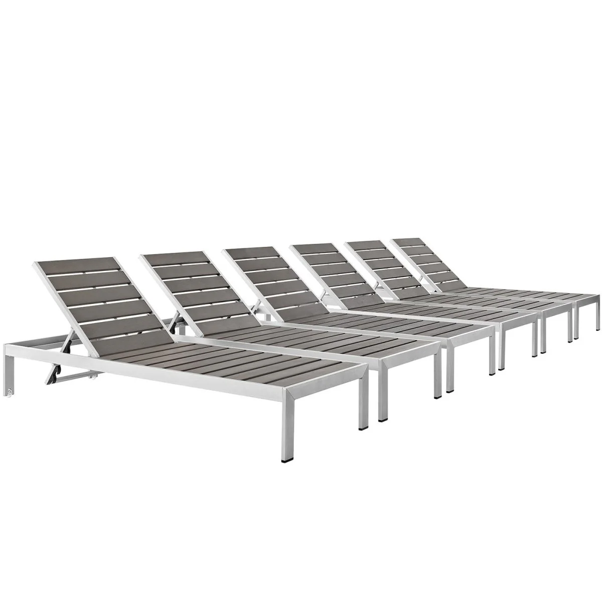 Aluminum Outdoor Patio Chaise Lounge - Weather-Resistant Poolside Reclining Chair - Image 15