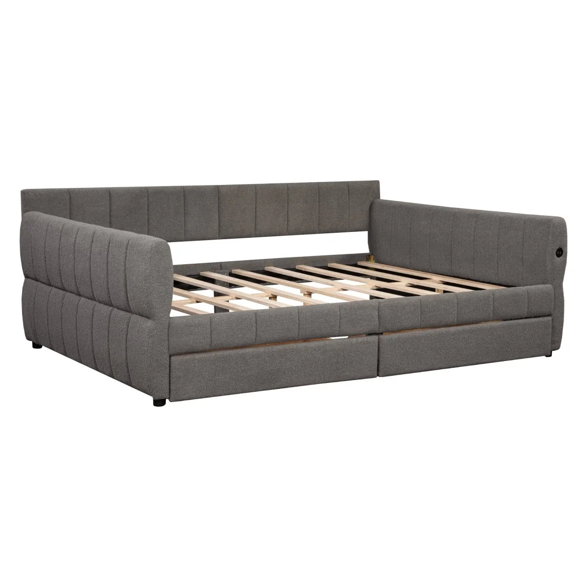 Alvara Upholstered Queen Platform Bed with USB Charging and Storage Drawers - Image 14