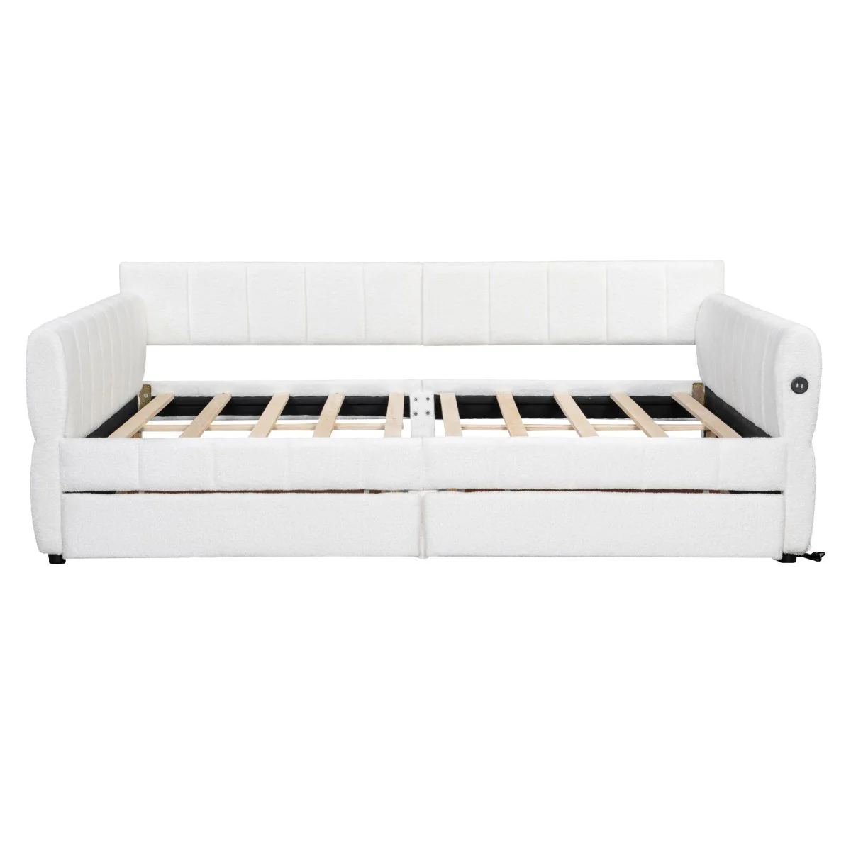 Alvara Upholstered Queen Platform Bed with USB Charging and Storage Drawers - Image 3