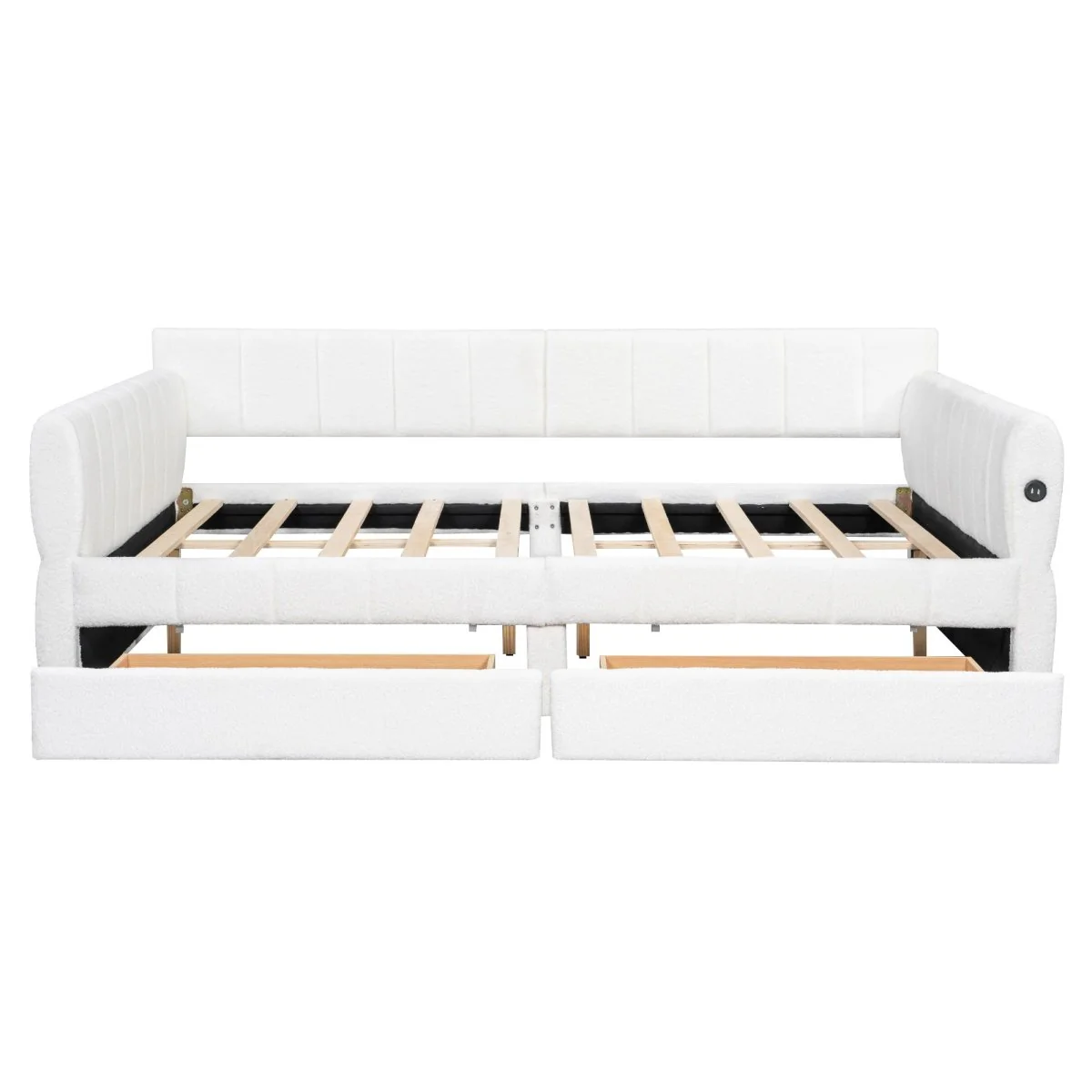 Alvara Upholstered Queen Platform Bed with USB Charging and Storage Drawers - Image 4
