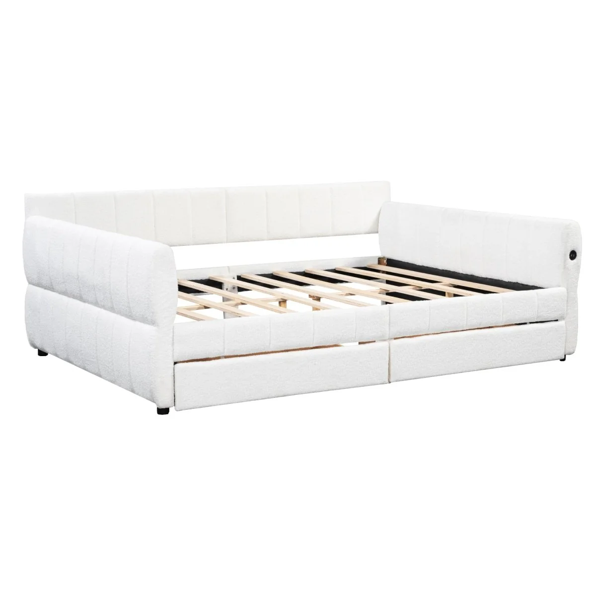 Alvara Upholstered Queen Platform Bed with USB Charging and Storage Drawers - Image 6