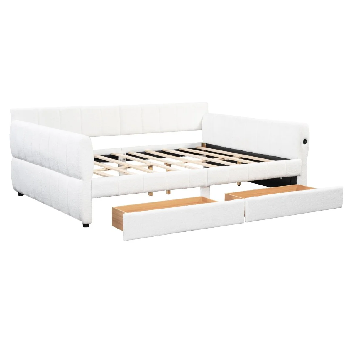 Alvara Upholstered Queen Platform Bed with USB Charging and Storage Drawers - Image 7
