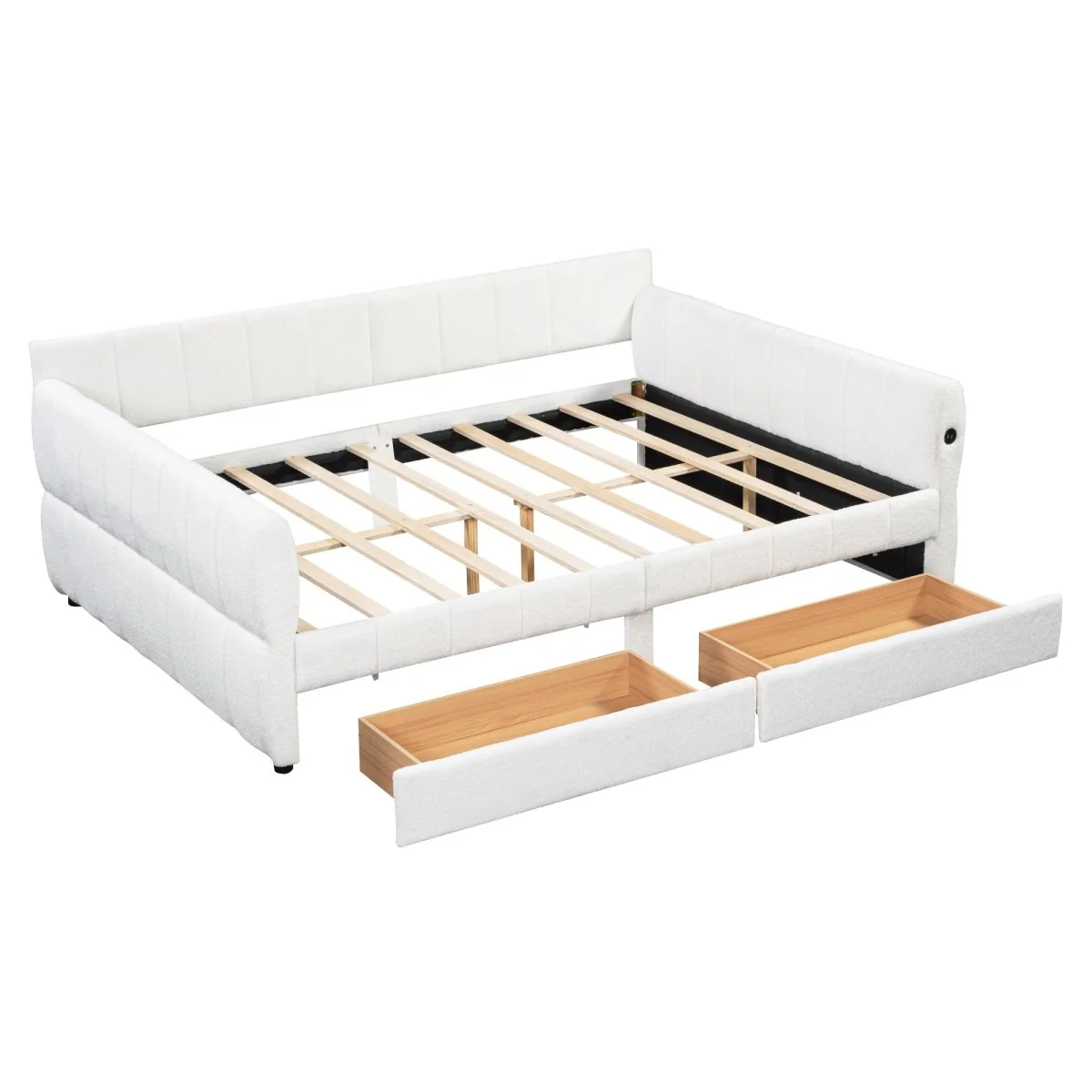 Alvara Upholstered Queen Platform Bed with USB Charging and Storage Drawers - Image 8