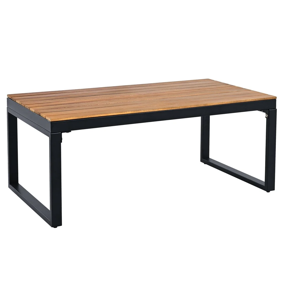 Alvyn 4-Piece Outdoor Sofa Set with Acacia Table and Wood Armrests - Image 8