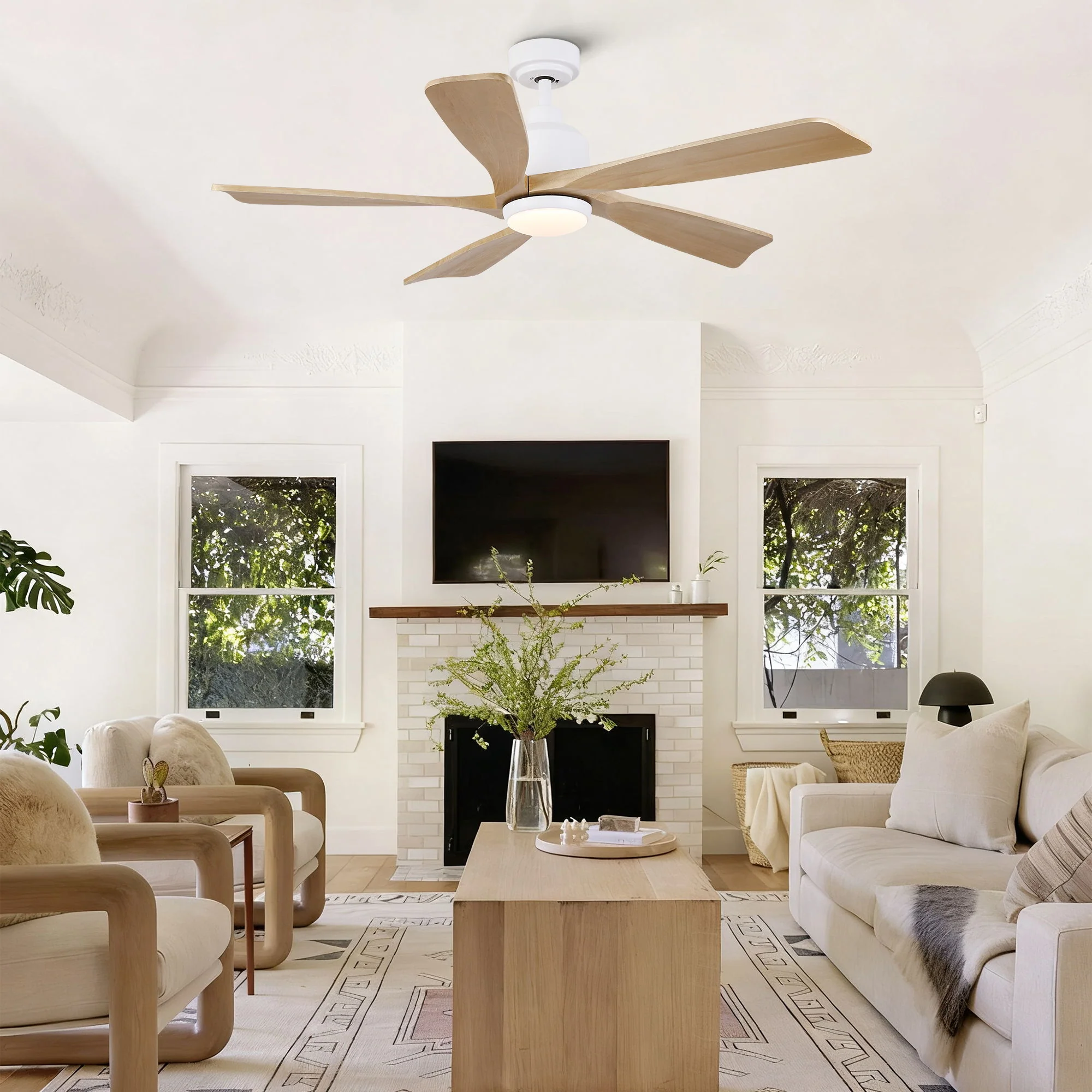American Farmhouse Ceiling Fan With Light Quiet DC Motor - Image 18