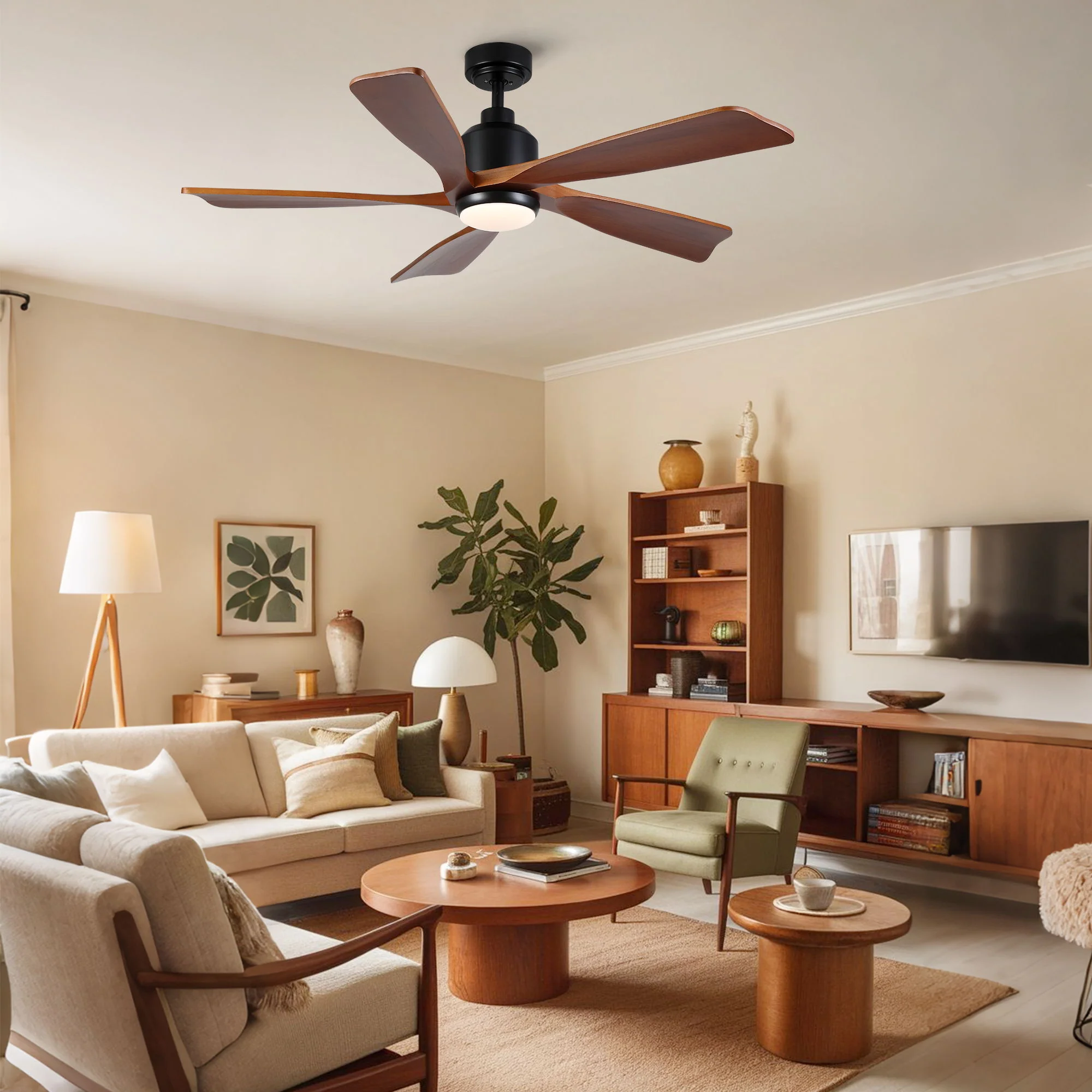 American Farmhouse Ceiling Fan With Light Quiet DC Motor - Image 3