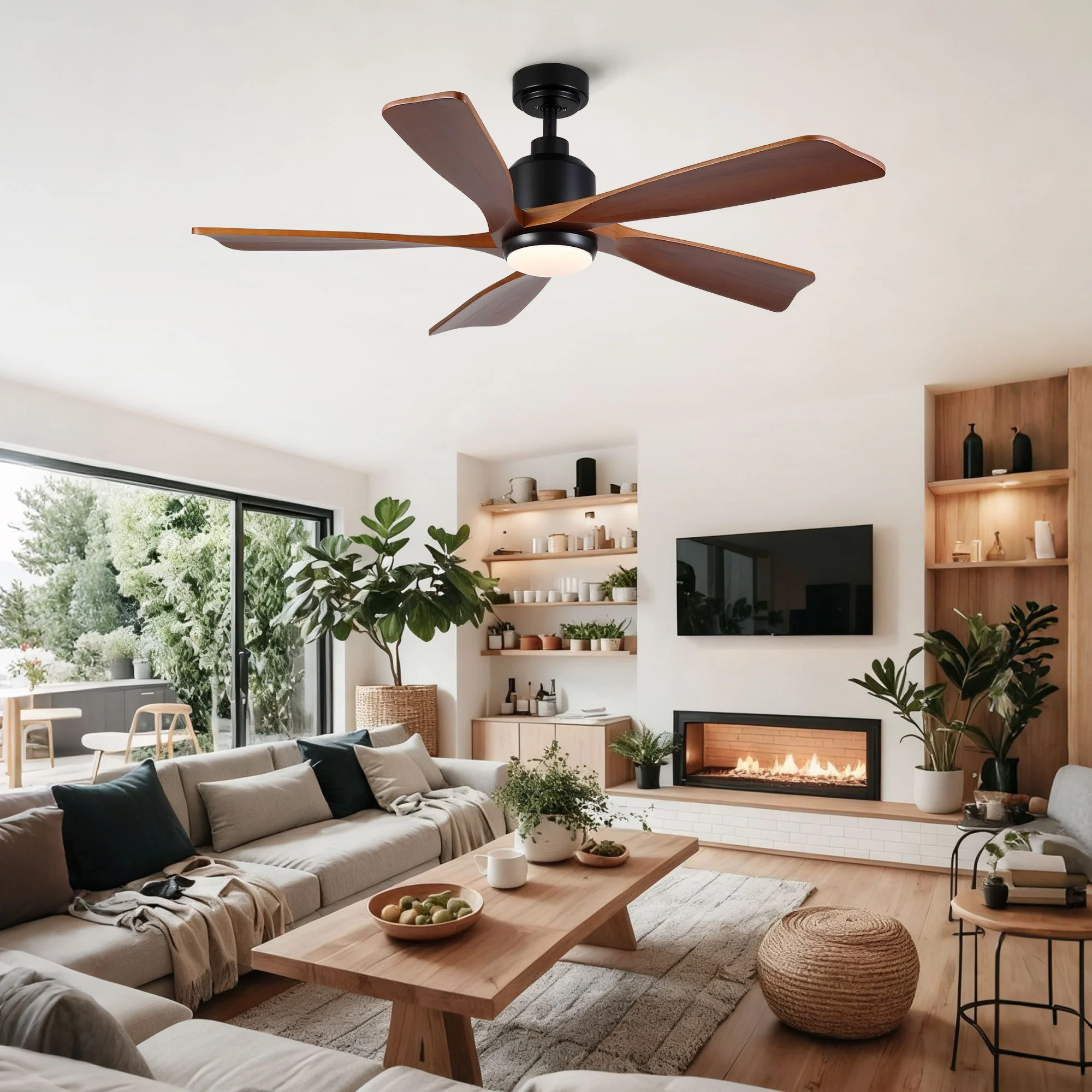 American Farmhouse Ceiling Fan With Light Quiet DC Motor - Image 9