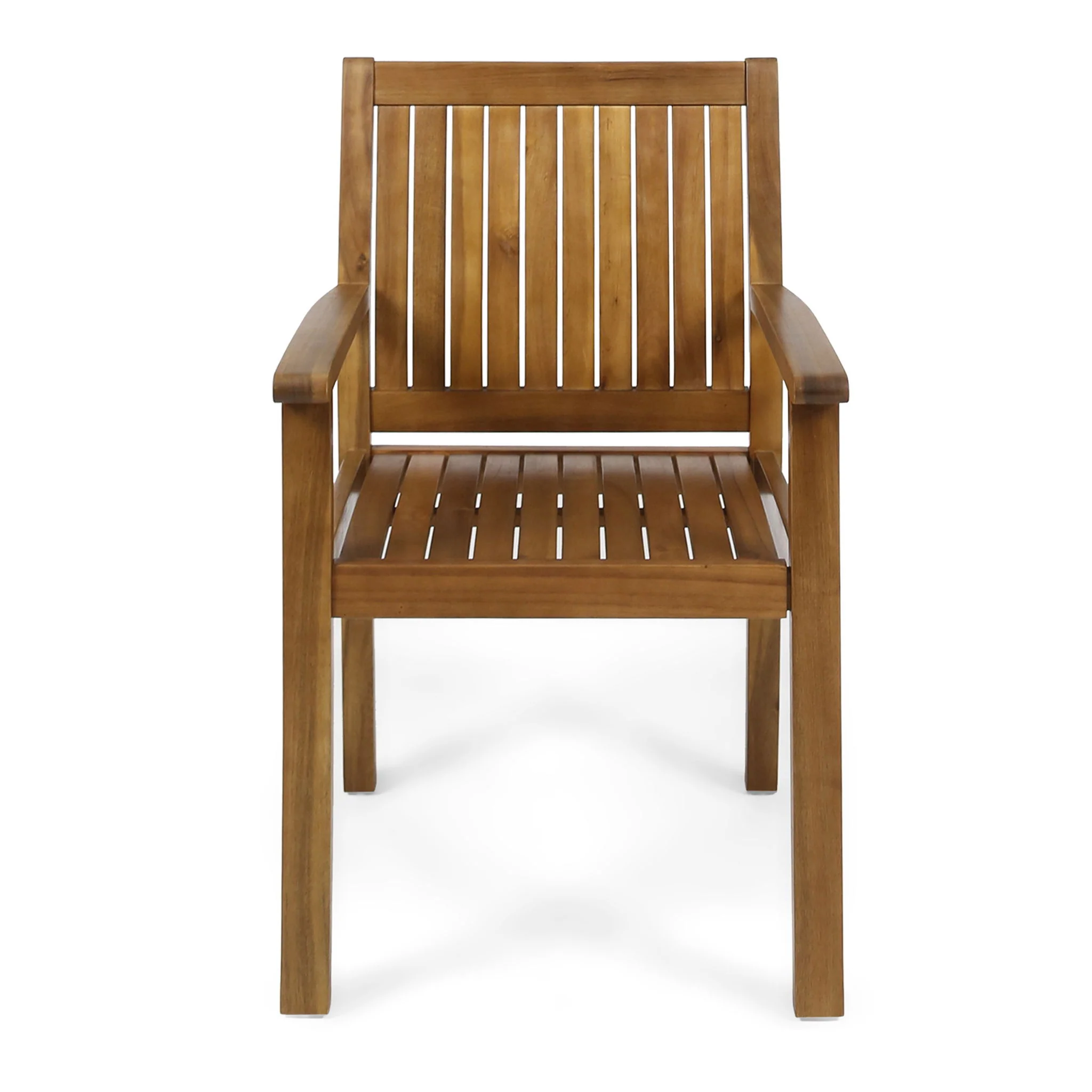 Amethyst - Outdoor Dining Chair With Slat Design (Set of 2) - Natural - Image 2