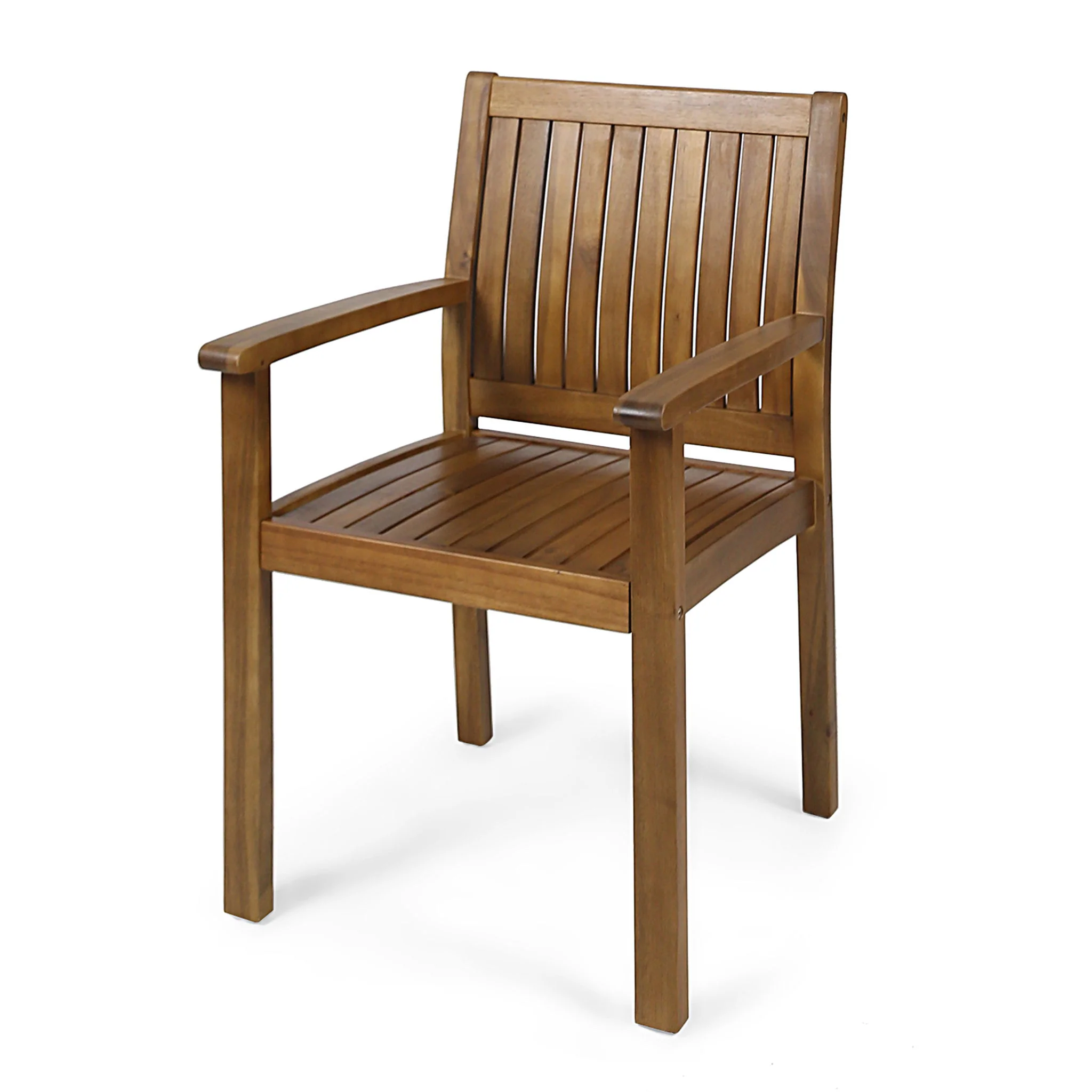 Amethyst - Outdoor Dining Chair With Slat Design (Set of 2) - Natural - Image 7