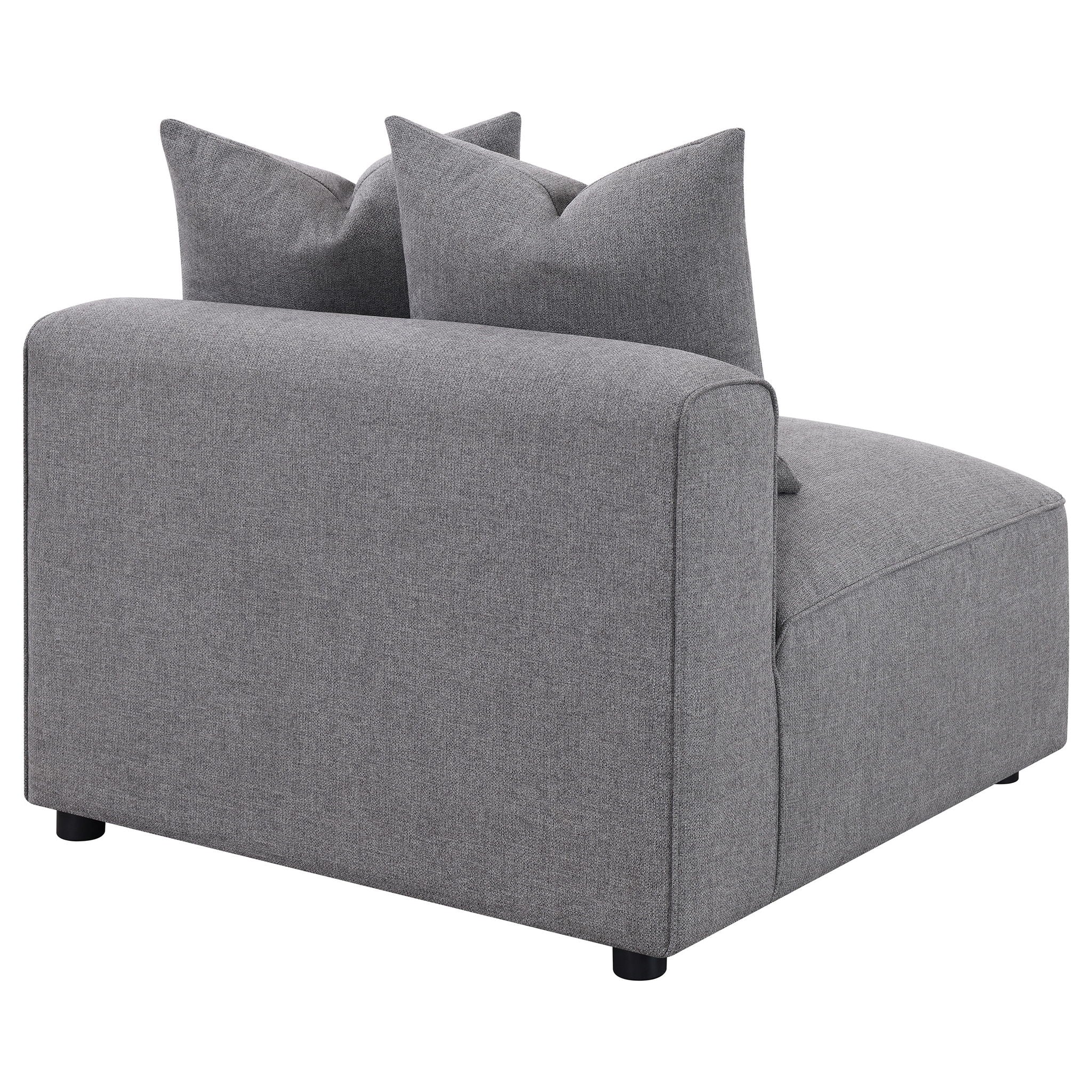 Amherst - Armless Chair With Accent Pillow - Gray - Image 8