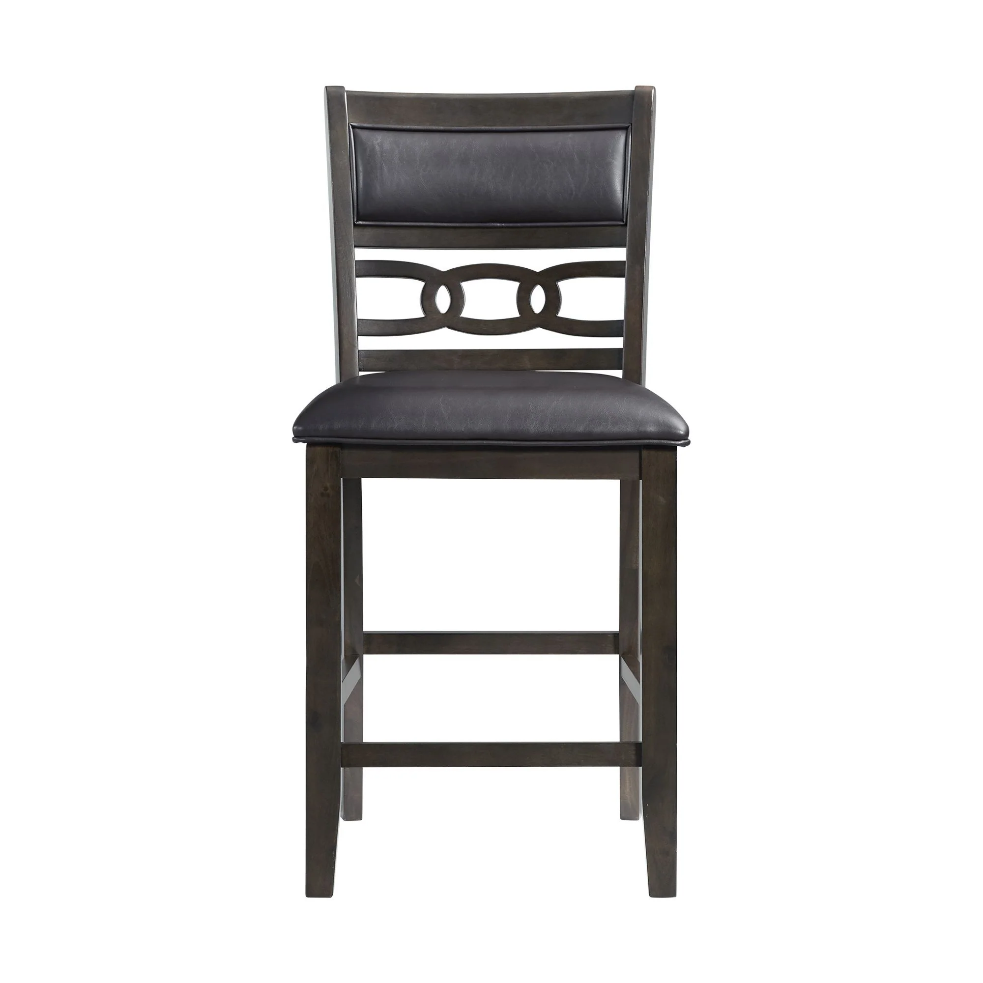 Amherst - Counter Height Faux Leather Side Chair (Set of 2) - Walnut - Image 3