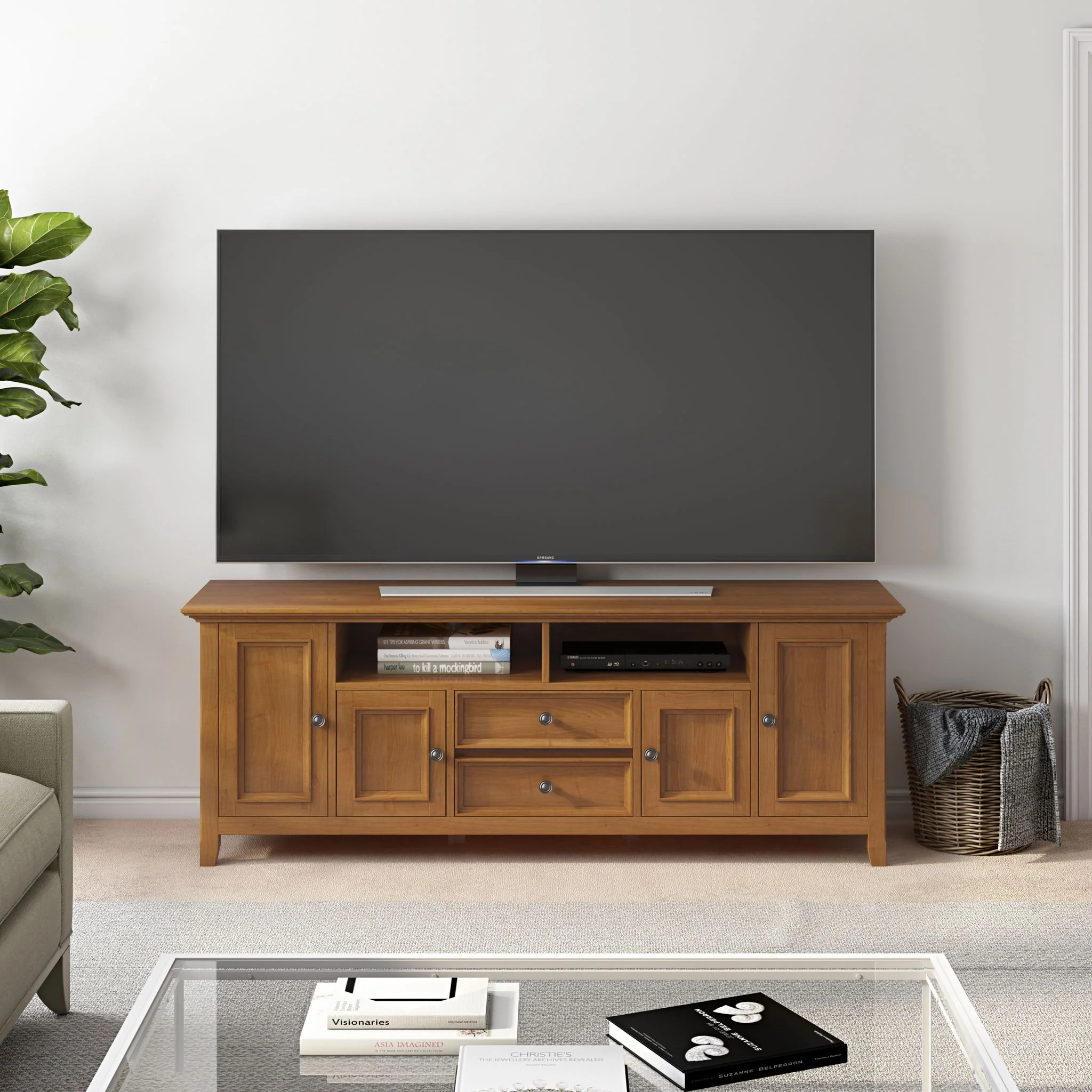 Amherst - Handcrafted Wide TV Media Stand - Image 4
